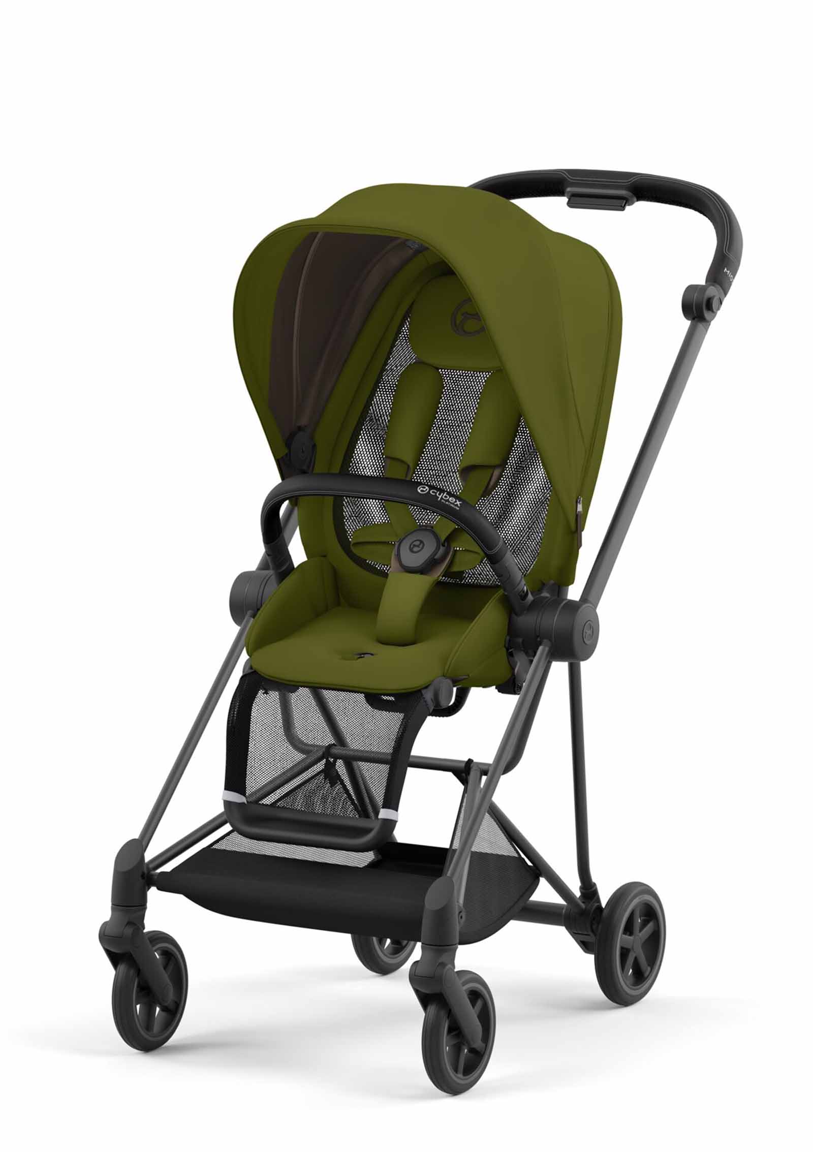 Cybex Mios 3.0 Khaki Green - Matt Black