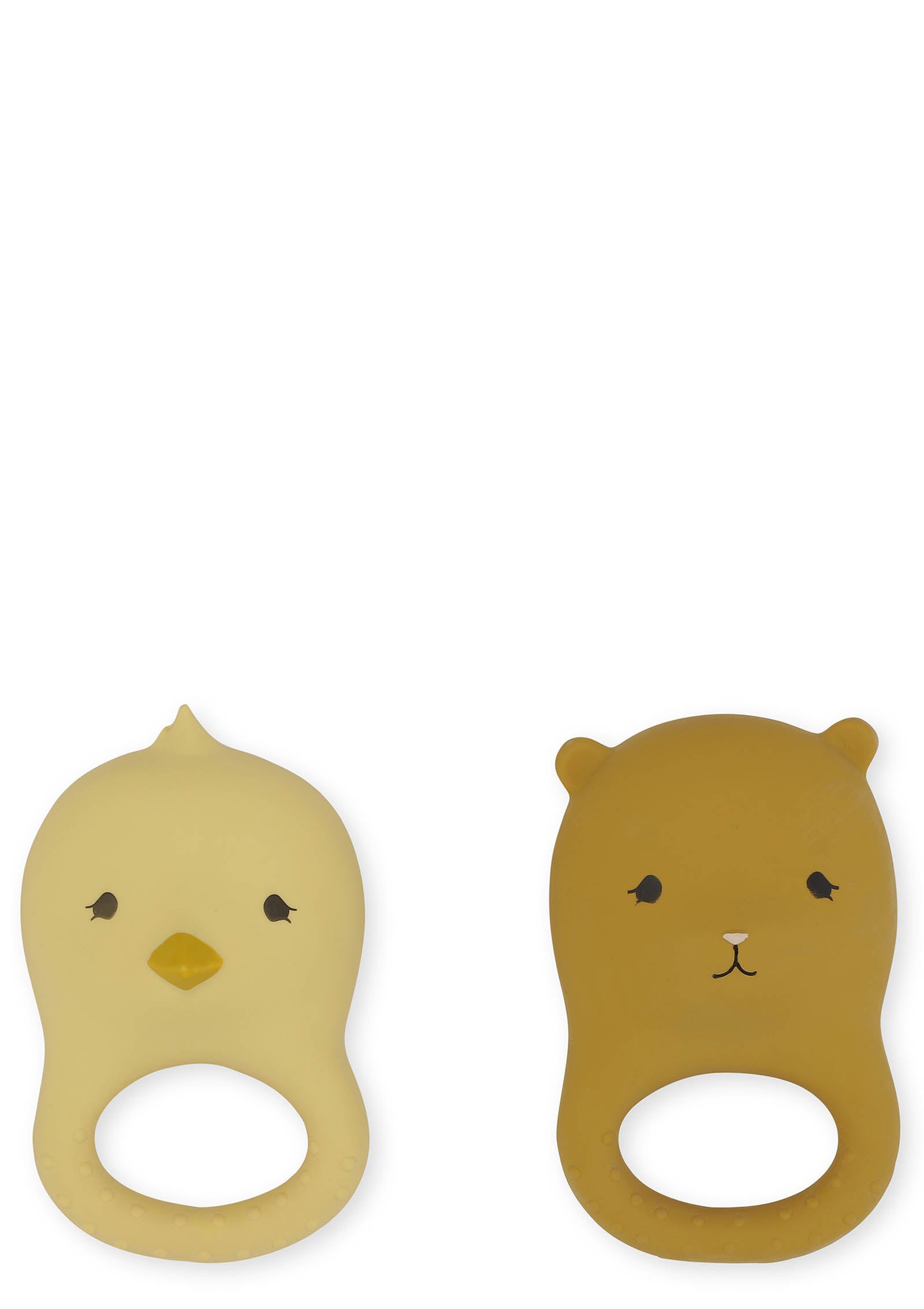 2er-Set Beißringe Chicken & Bear