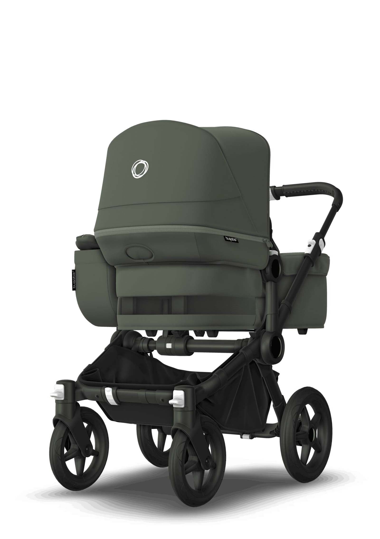 bugaboo Donkey 5 Mono Kinderwagen-Set Schwarz / Waldgrün