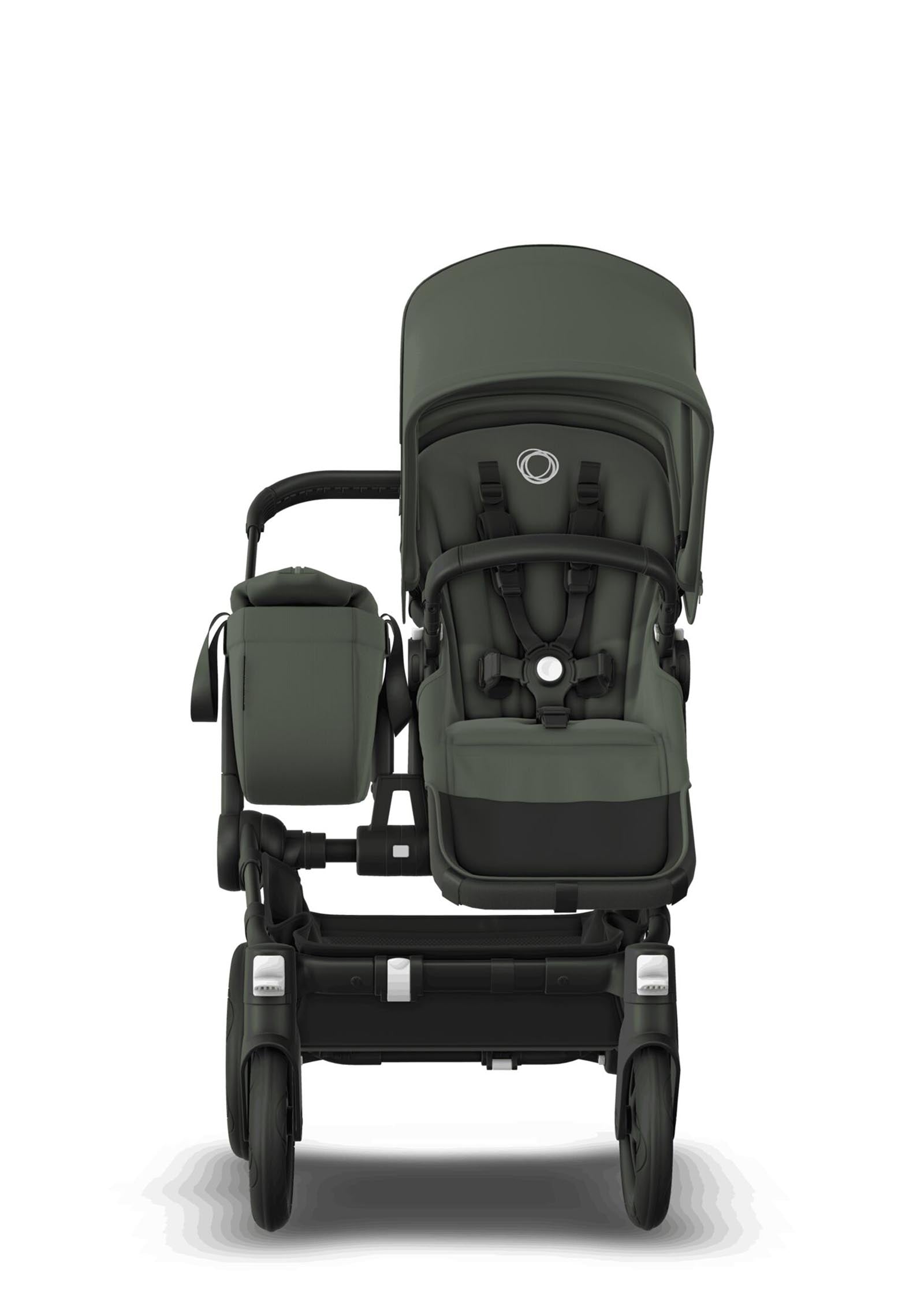 bugaboo Donkey 5 Mono Kinderwagen-Set Schwarz / Waldgrün