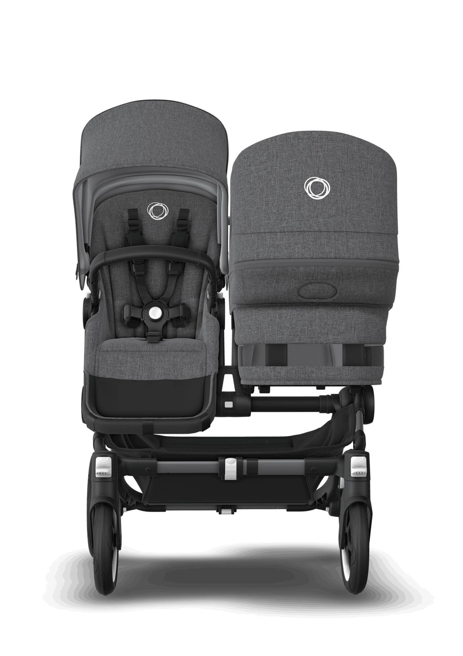 Bugaboo Donkey 5 Duo Kinderwagenset Graphit / Grau meliert
