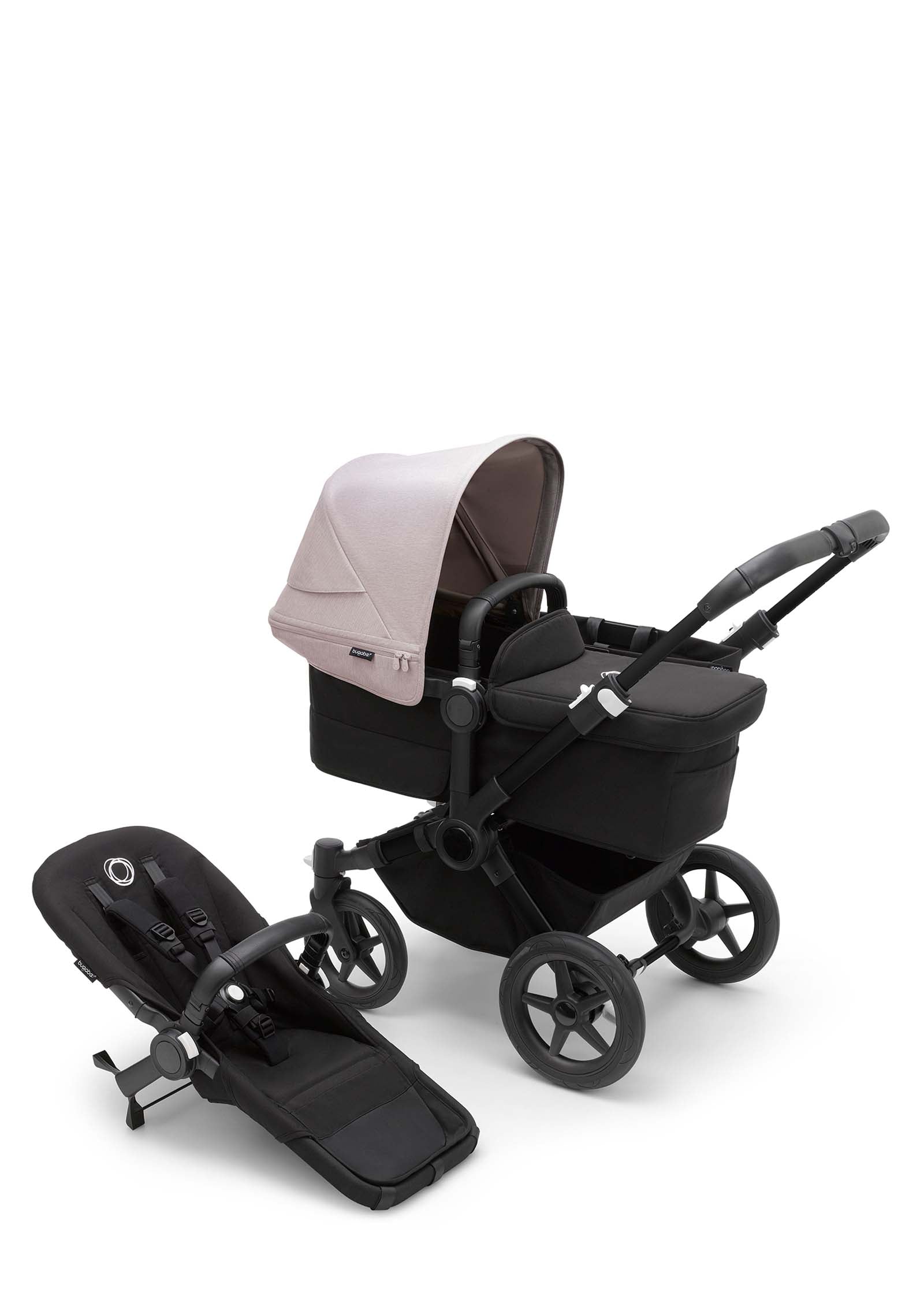 bugaboo Donkey 5 Mono 'styled by you' Schwarz-Mitternachtsschwarz-Nebelweiß