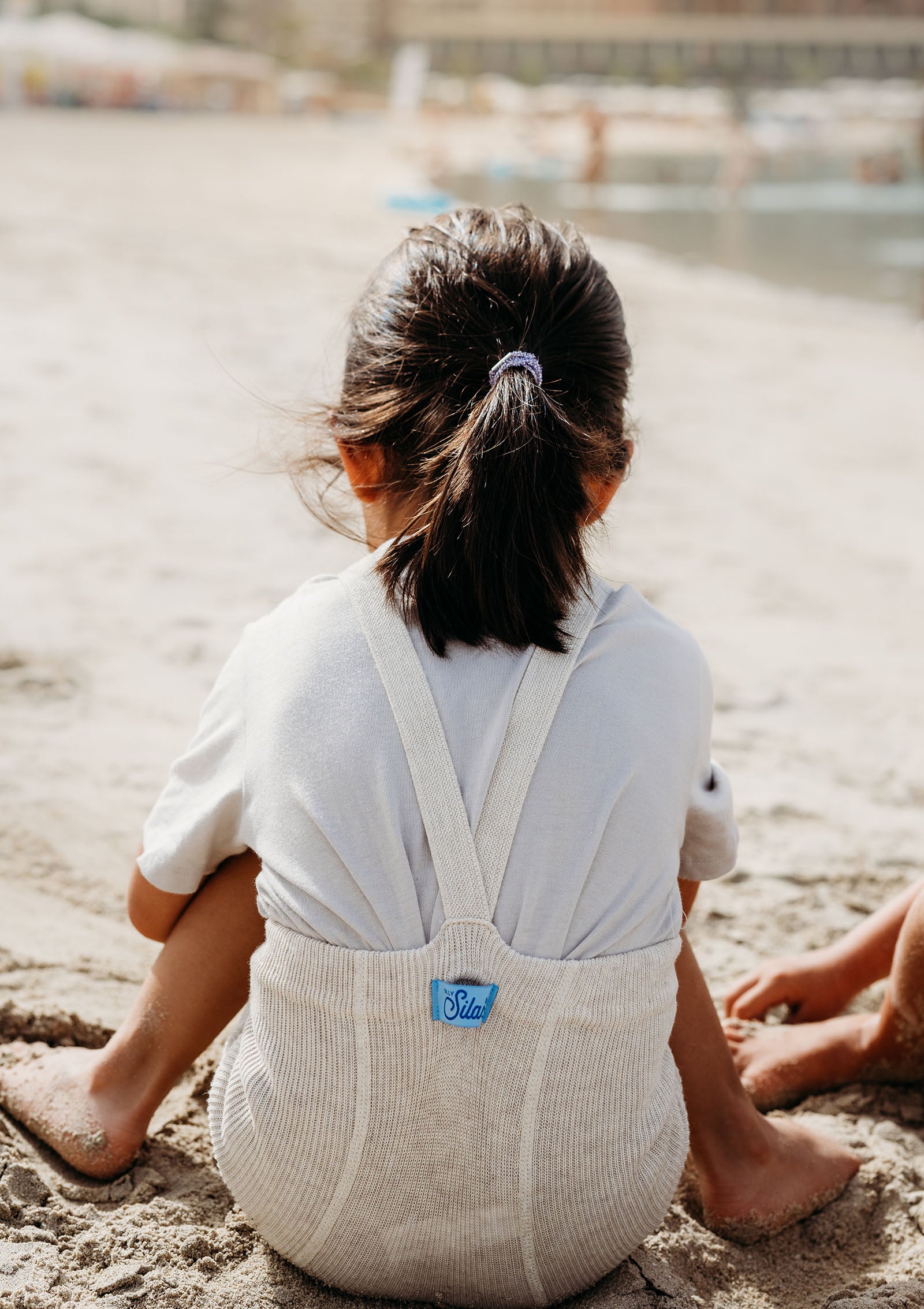 Kurze Strumpfhose mit Trägern cream blend