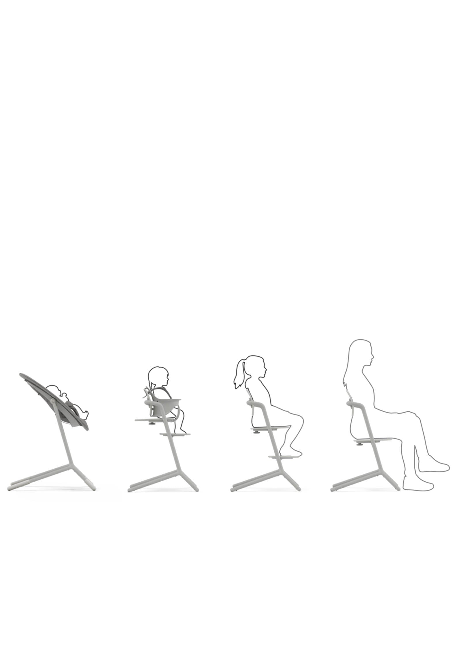 Cybex Hochstuhl Lemo 4-in-1 Set Suede Grey / Mid Grey