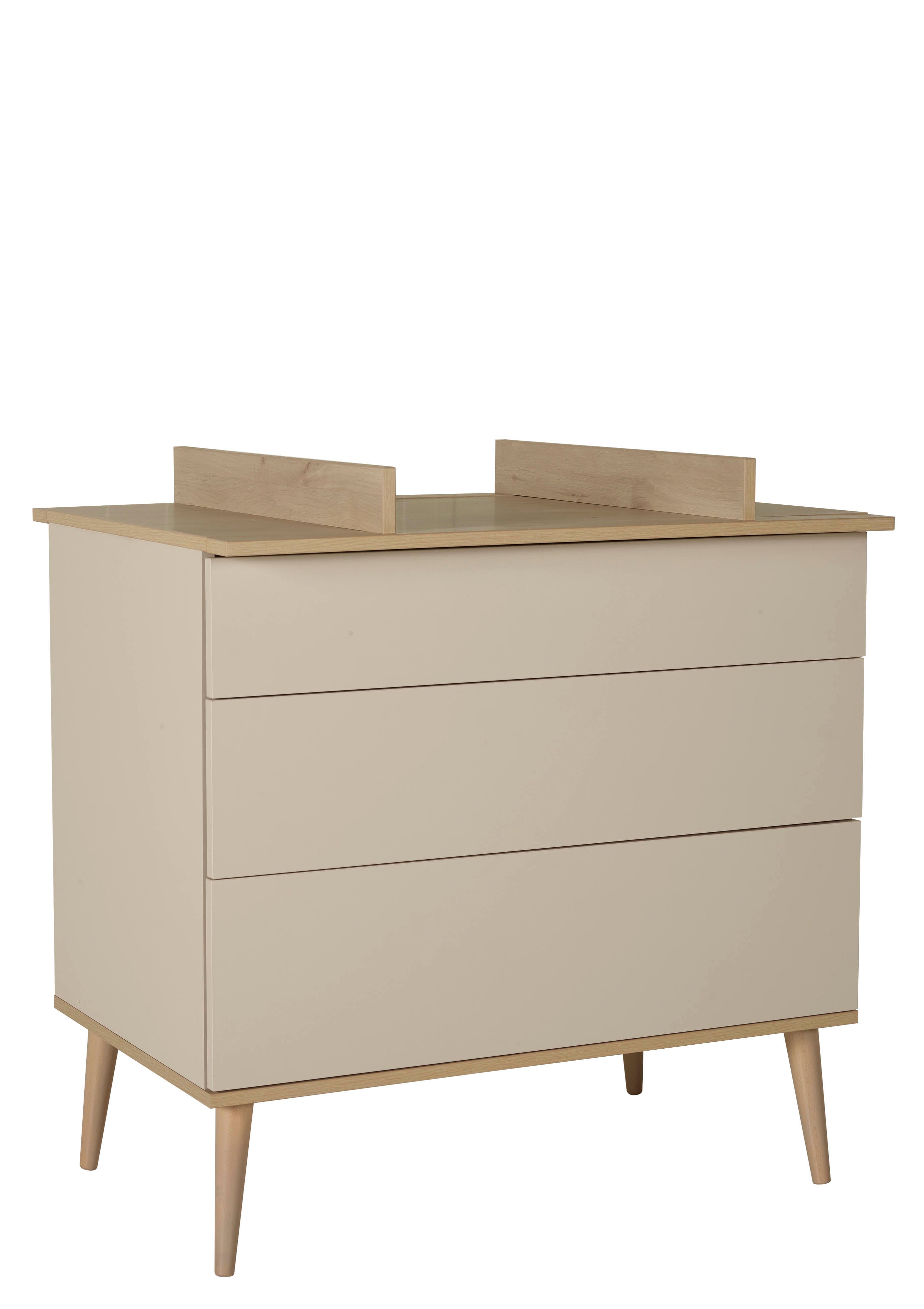 Quax Kommode mit Wiceklaufsatz 'Flow' Clay
