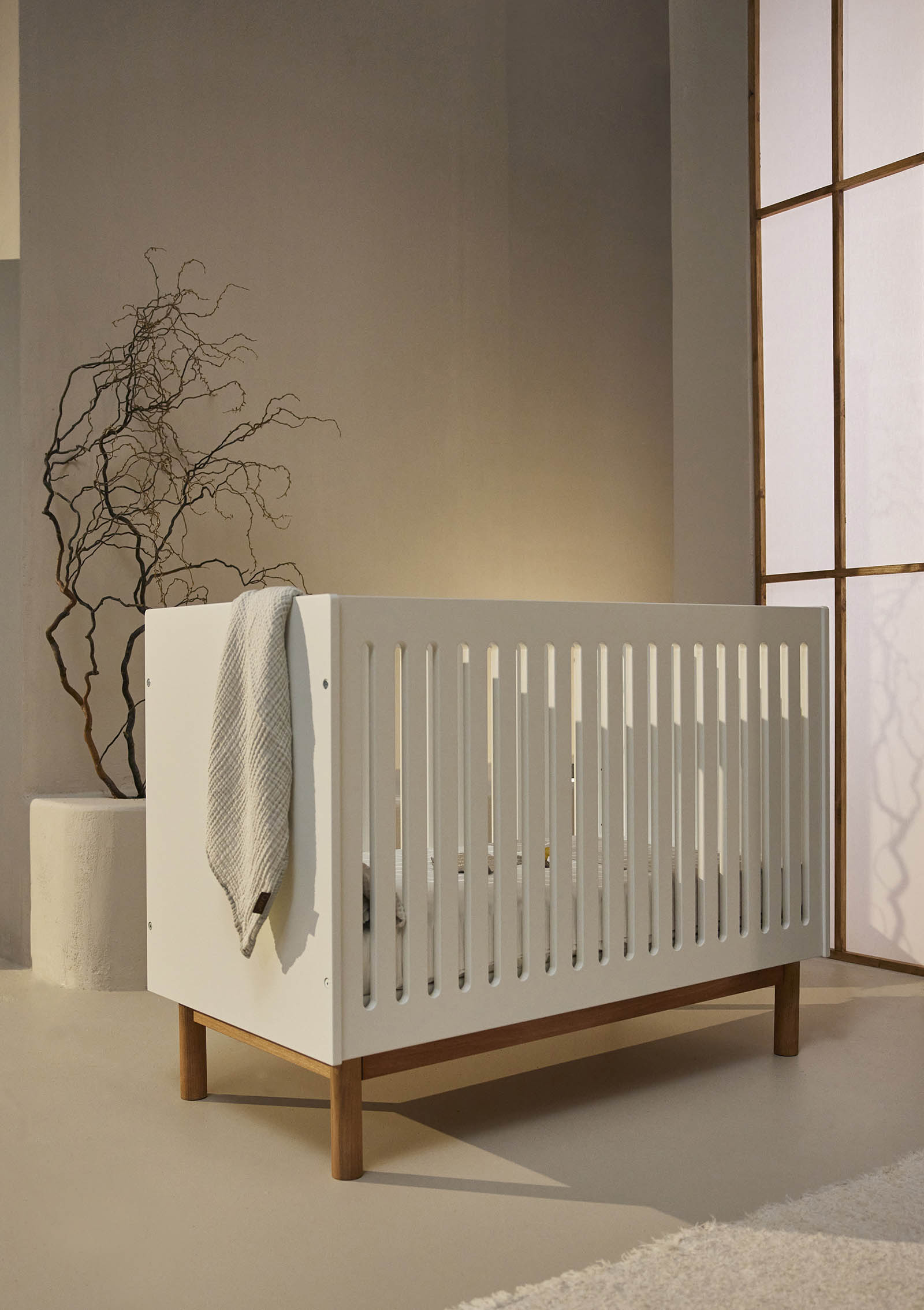 Quax Mood Babybett 120x60 cm Weiß