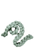 Bettschlange geflochten Strick mint