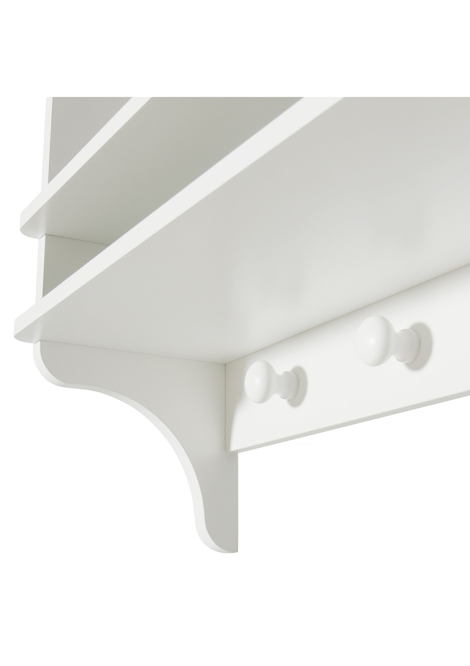 'Seeside' Bücherregal mit Haken / weiß