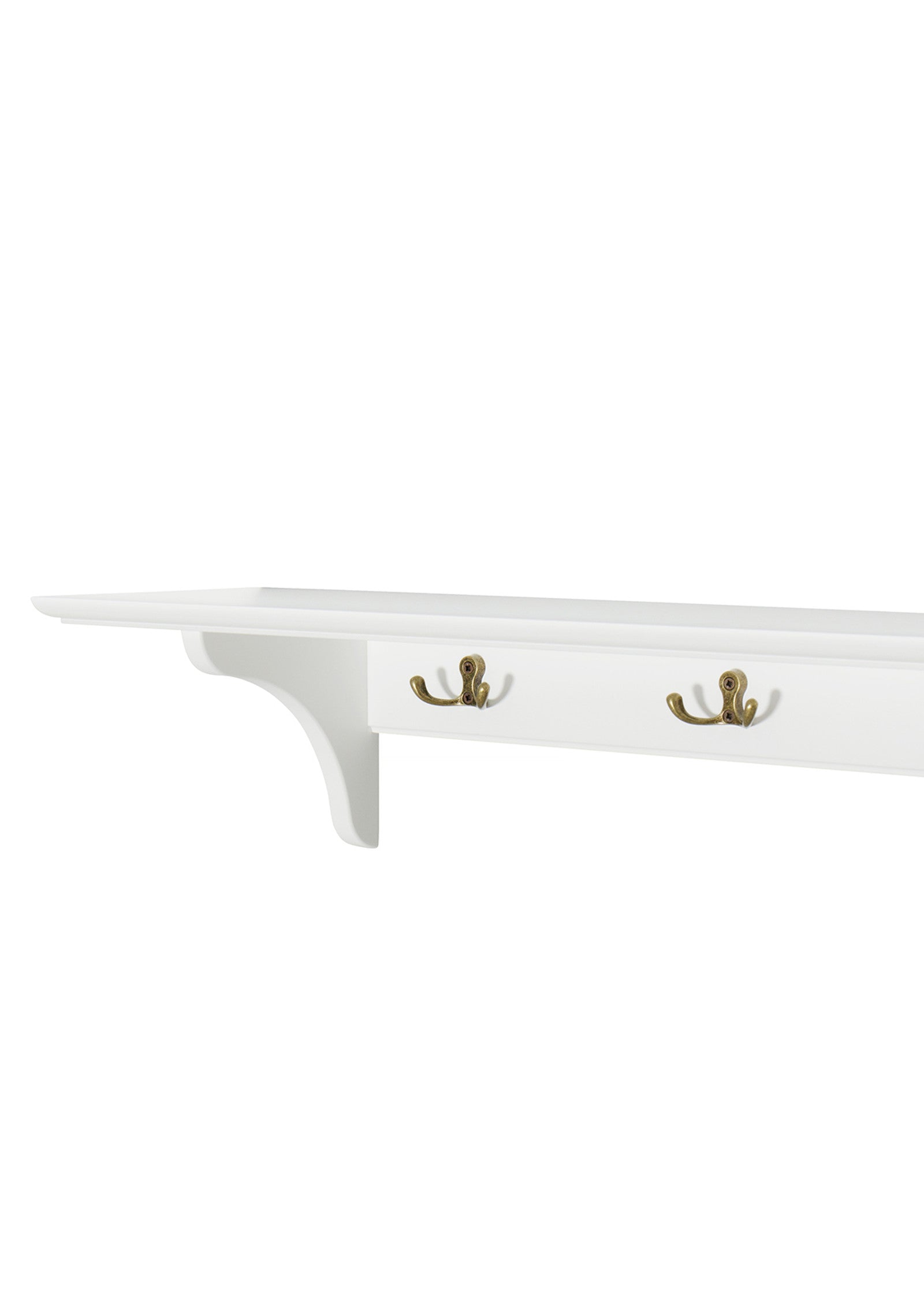 'Seeside' Wandregal klein mit Haken / weiß