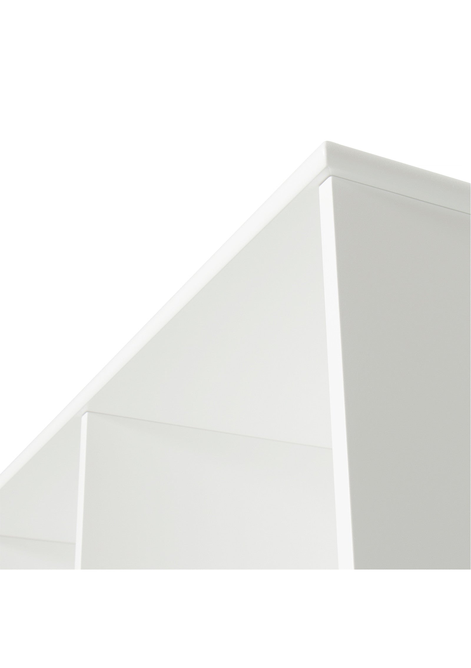 'Wood' Standregal vertikal 3 x 5 m / weiß mit Sockel