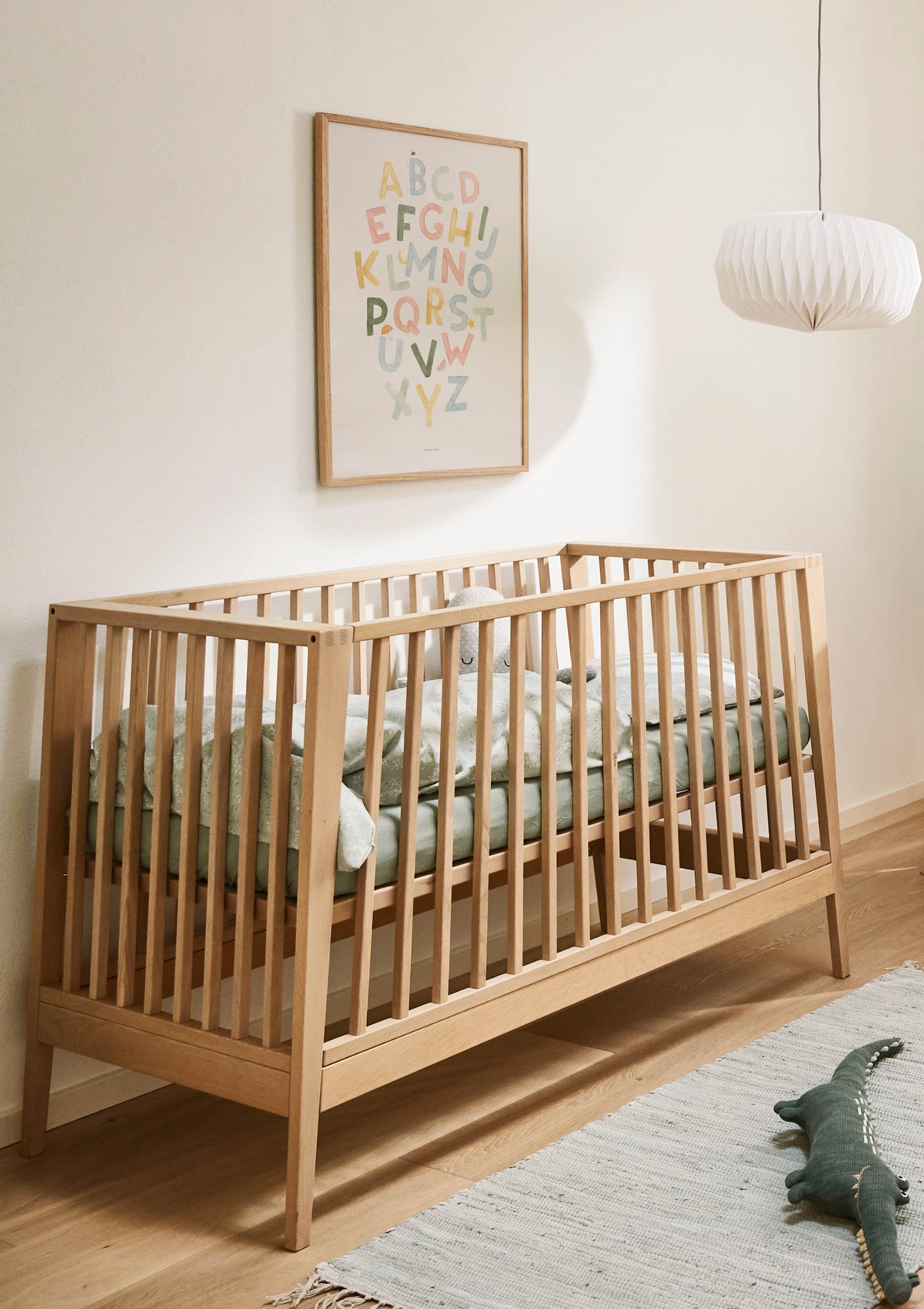 Leander Babybett 'Linea' Eiche 120 x 60 cm
