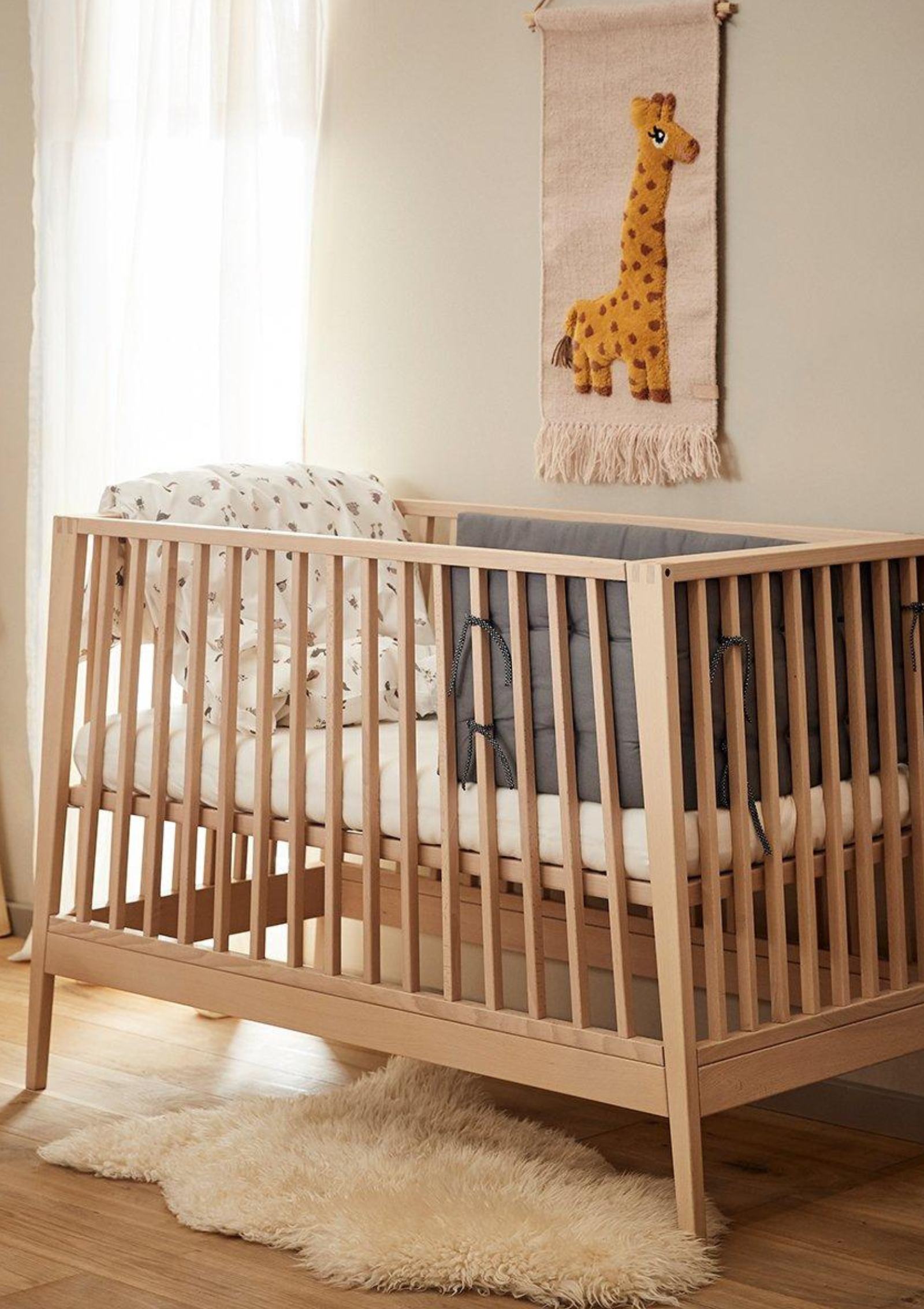 Leander Babybett 'Linea' Buche 120 x 60 cm