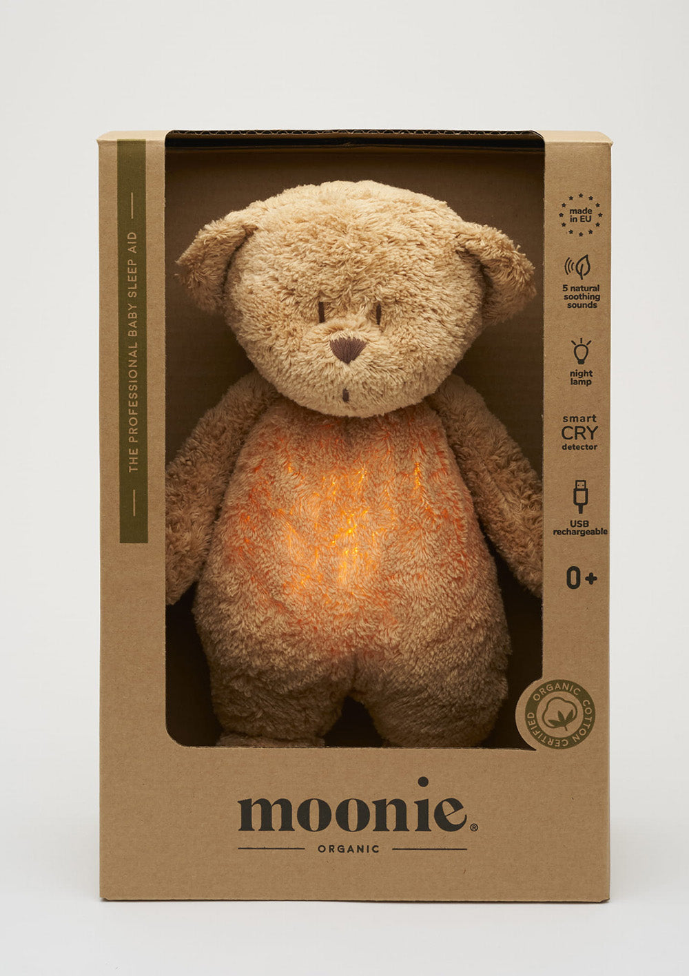 Teddybär mit Licht 'Organic Humming Bear' cappuccino natur