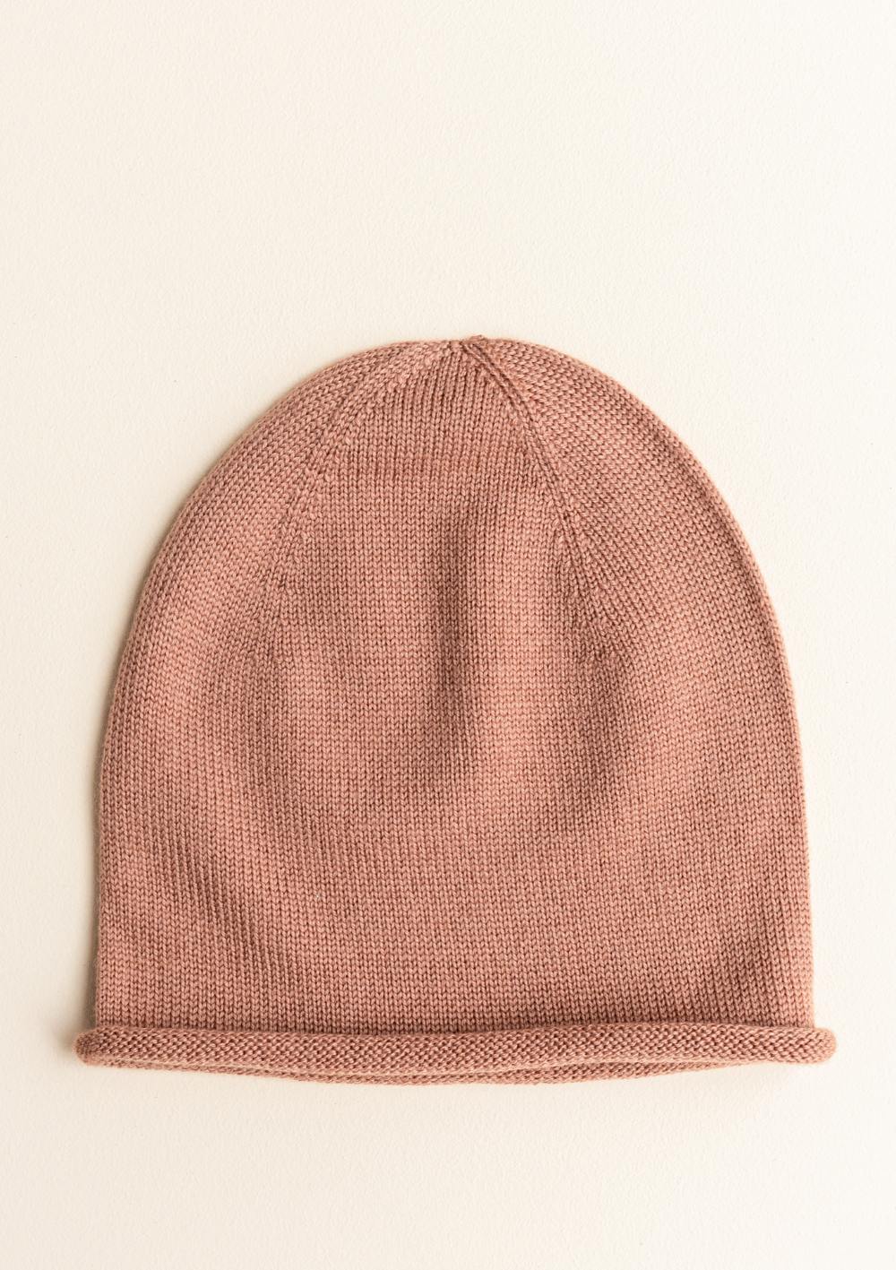 hvid Merino Beanie 'Efa' terracotta