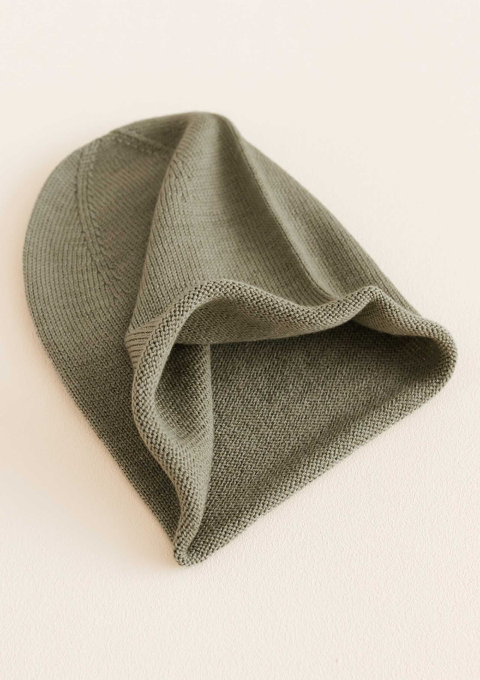 hvid Merino Beanie 'Efa' Artichoke