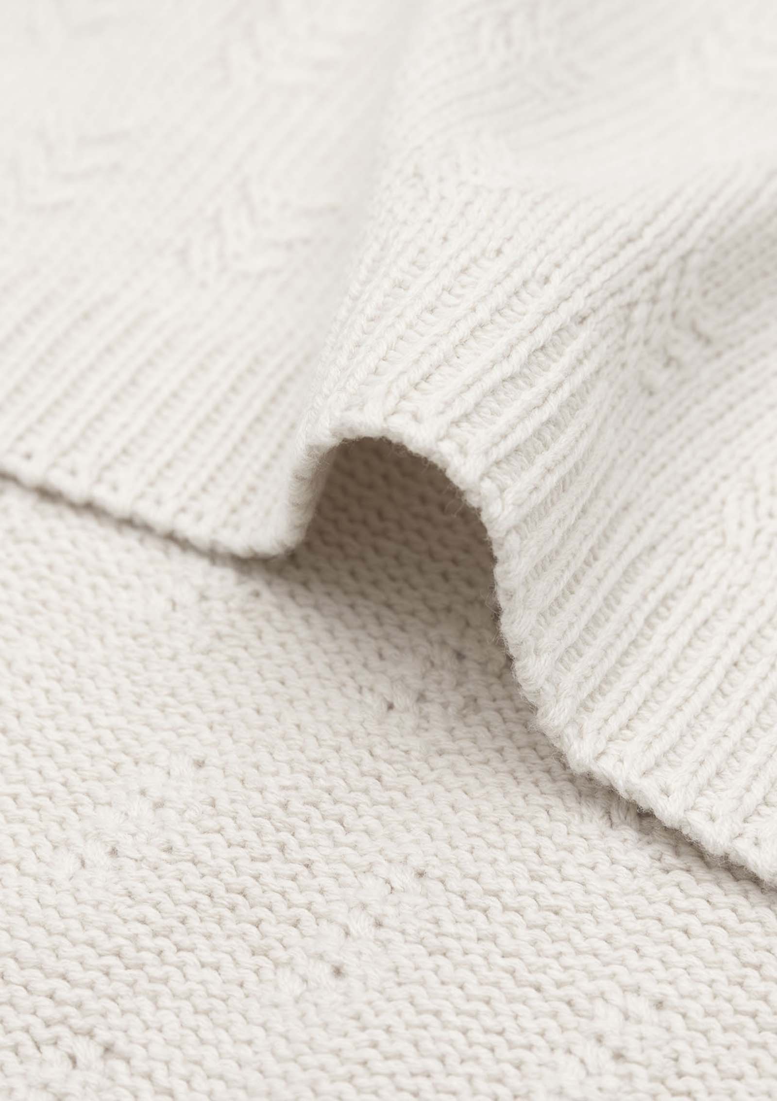 Jollein Decke Wiege 'Grain Knit' Oatmeal