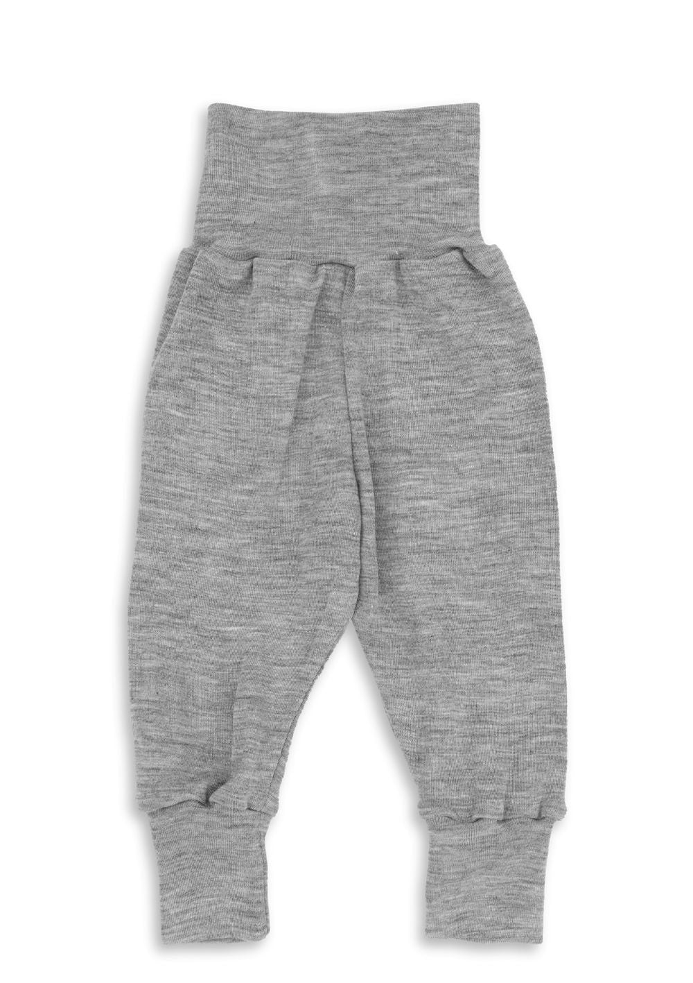 Engel Natur Wolle/Seide Baby-Hose Hellgrau Melange