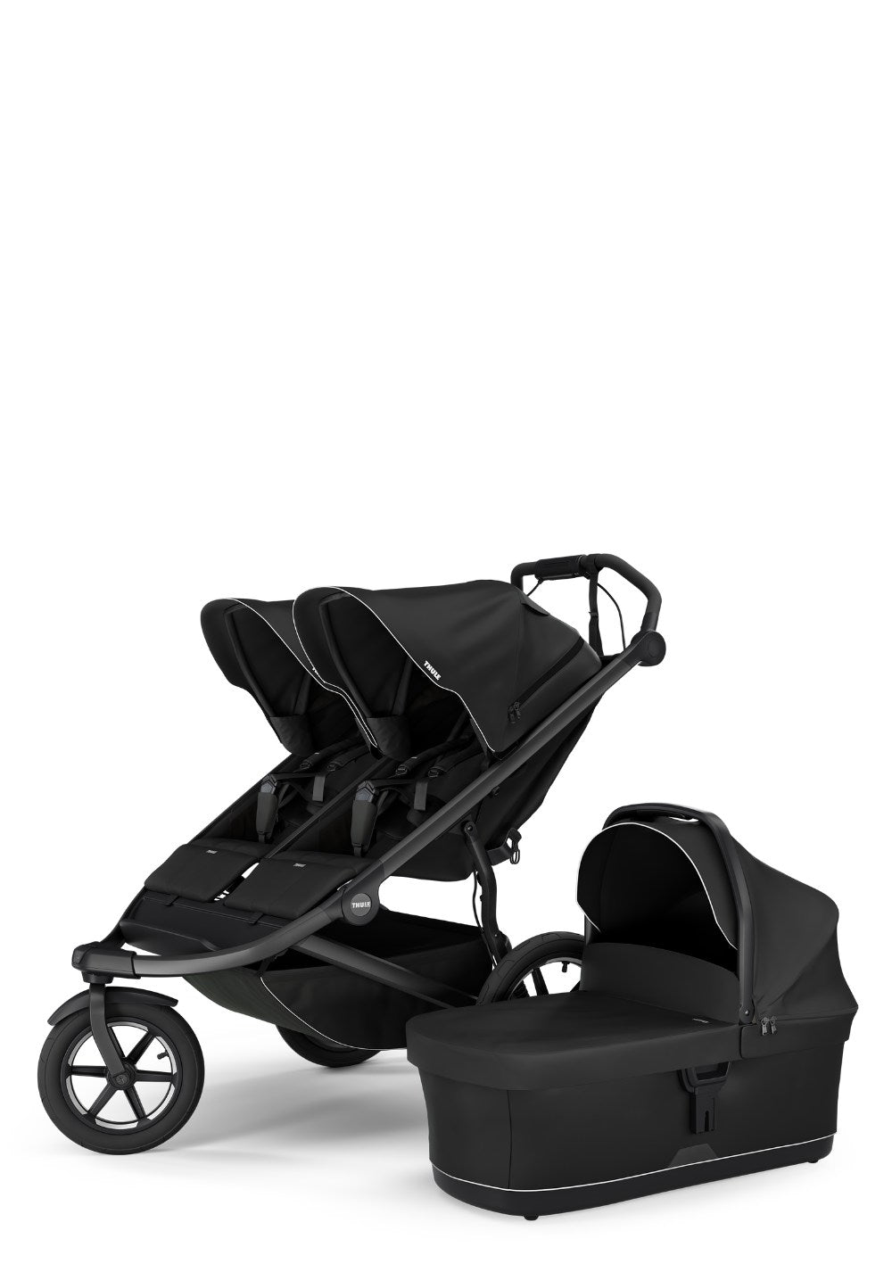 Thule Urban Glide 3 Double Kinderwagen-Set mit Babywanne Black