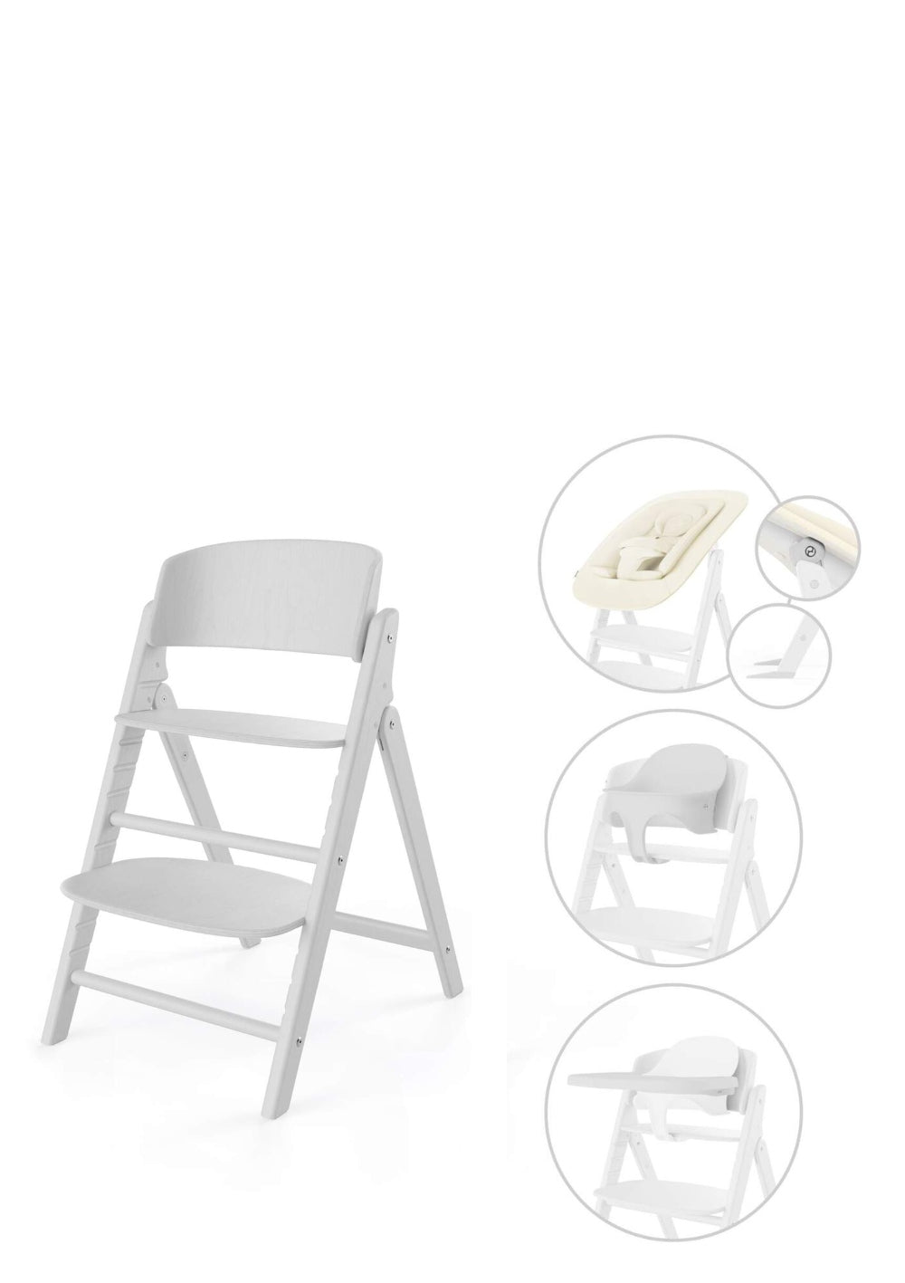 Cybex Hochstuhl Click & Fold 4-in-1 Set All White 