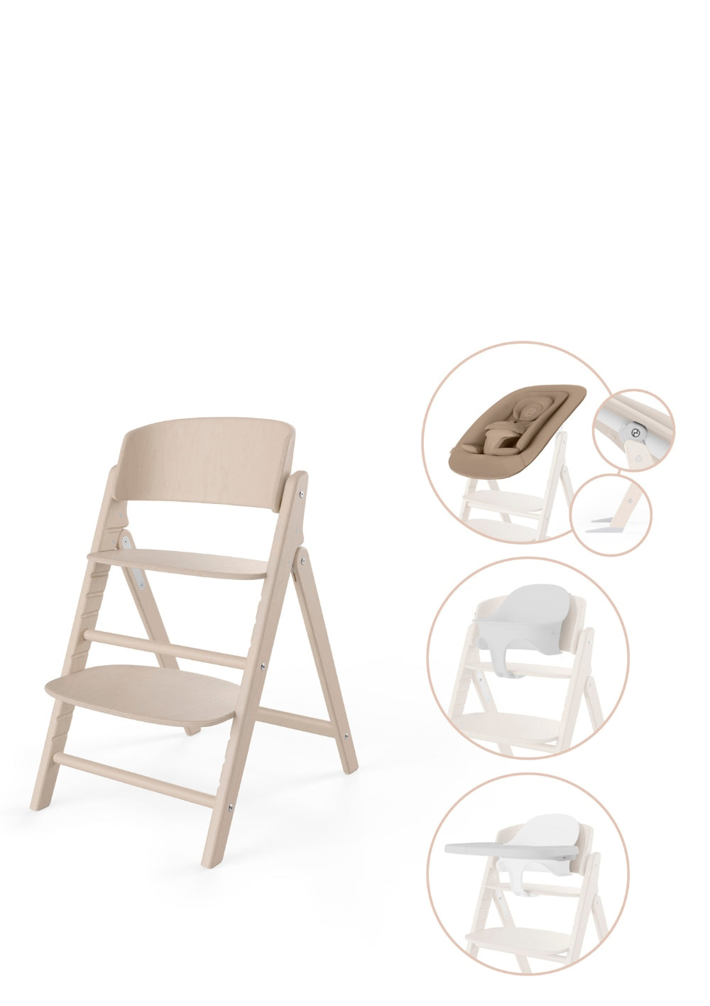 Cybex Hochstuhl Click & Fold 4-in-1 Set All Natural 