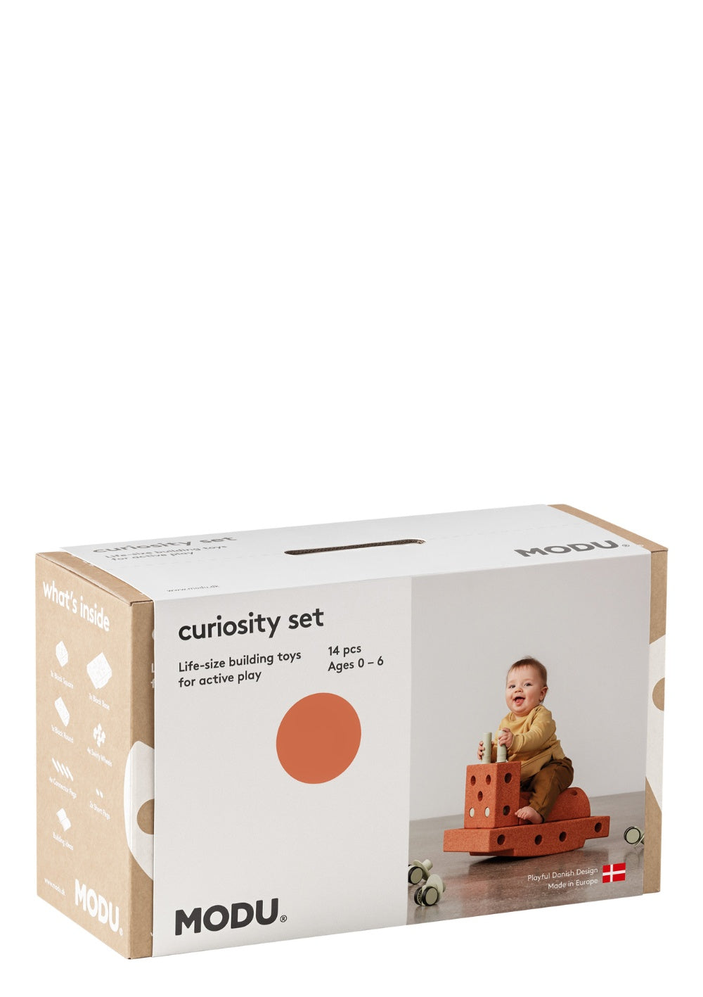 MODU Bauspielzeug 'Curiosity-Set' 14-teilig Burnt Orange / Dusty Green