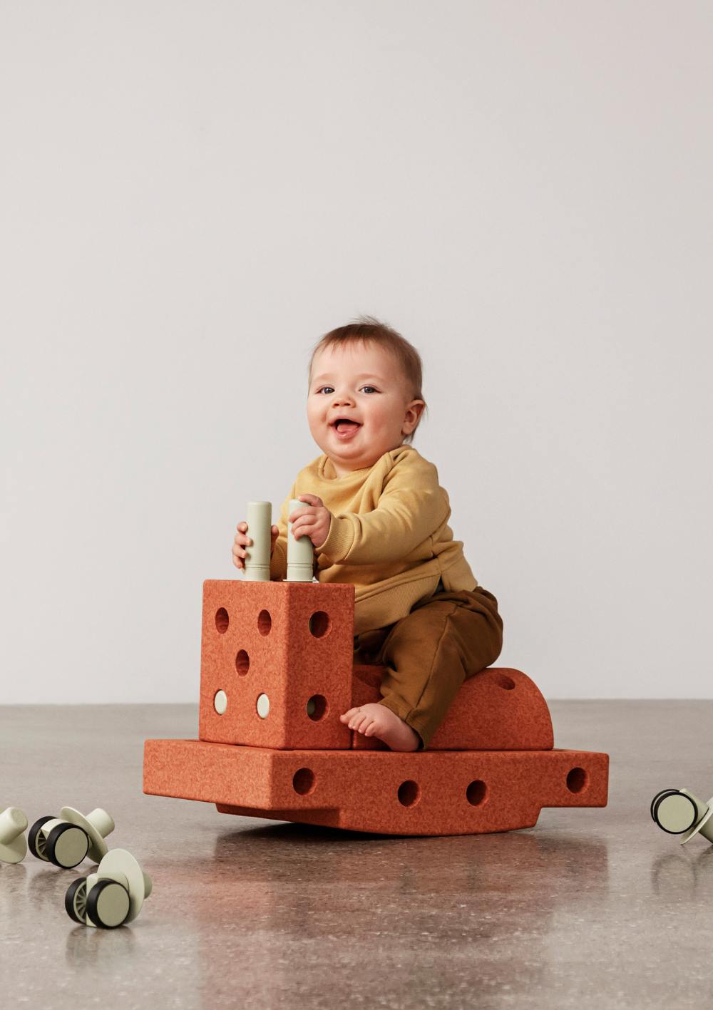 MODU Bauspielzeug 'Curiosity-Set' 14-teilig Burnt Orange / Dusty Green