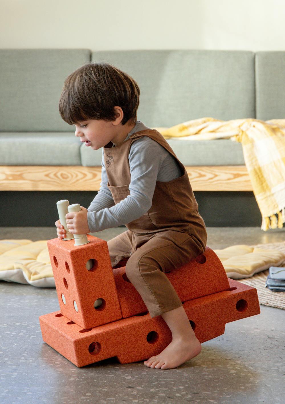 MODU Bauspielzeug 'Curiosity-Set' 14-teilig Burnt Orange / Dusty Green