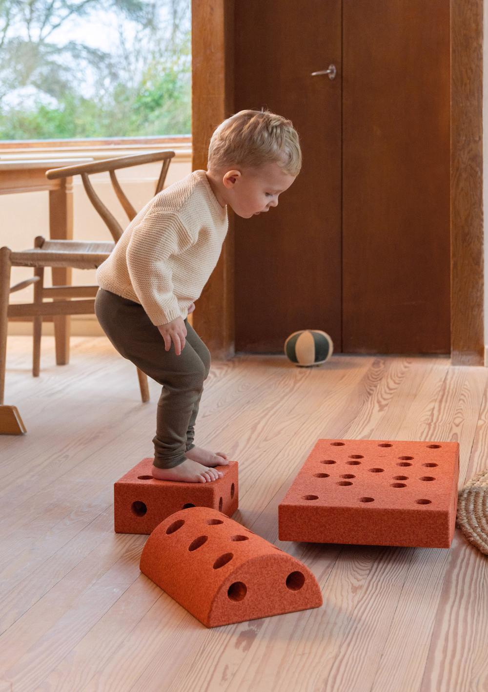 MODU Bauspielzeug 'Curiosity-Set' 14-teilig Burnt Orange / Dusty Green