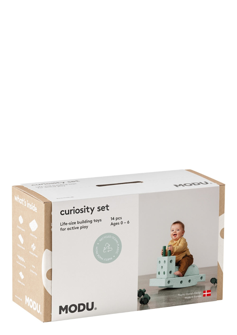 MODU Bauspielzeug 'Curiosity-Set' 14-teilig Ocean Mint / Forest Green