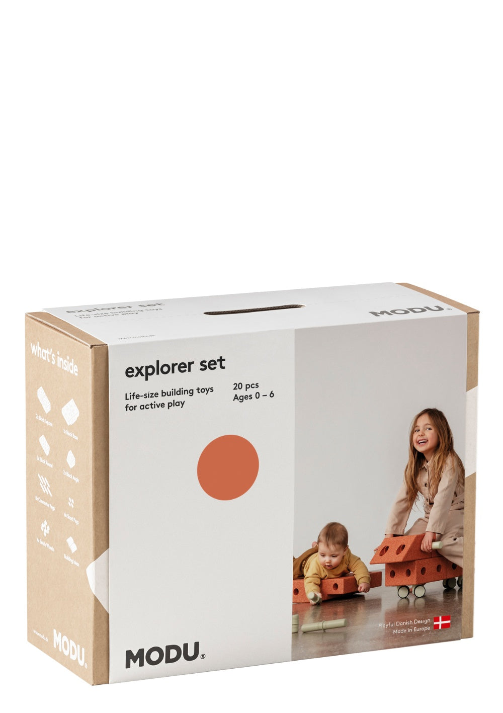 MODU Bauspielzeug 'Explorer-Set' 20-teilig Burnt Orange / Dusty Green