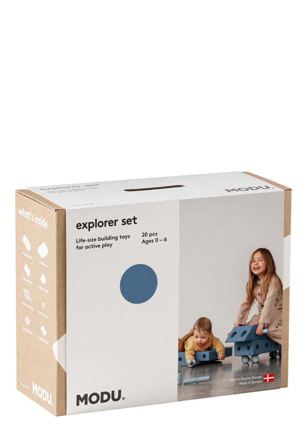 MODU Bauspielzeug 'Explorer-Set' 20-teilig Deep Blue / Sky Blue