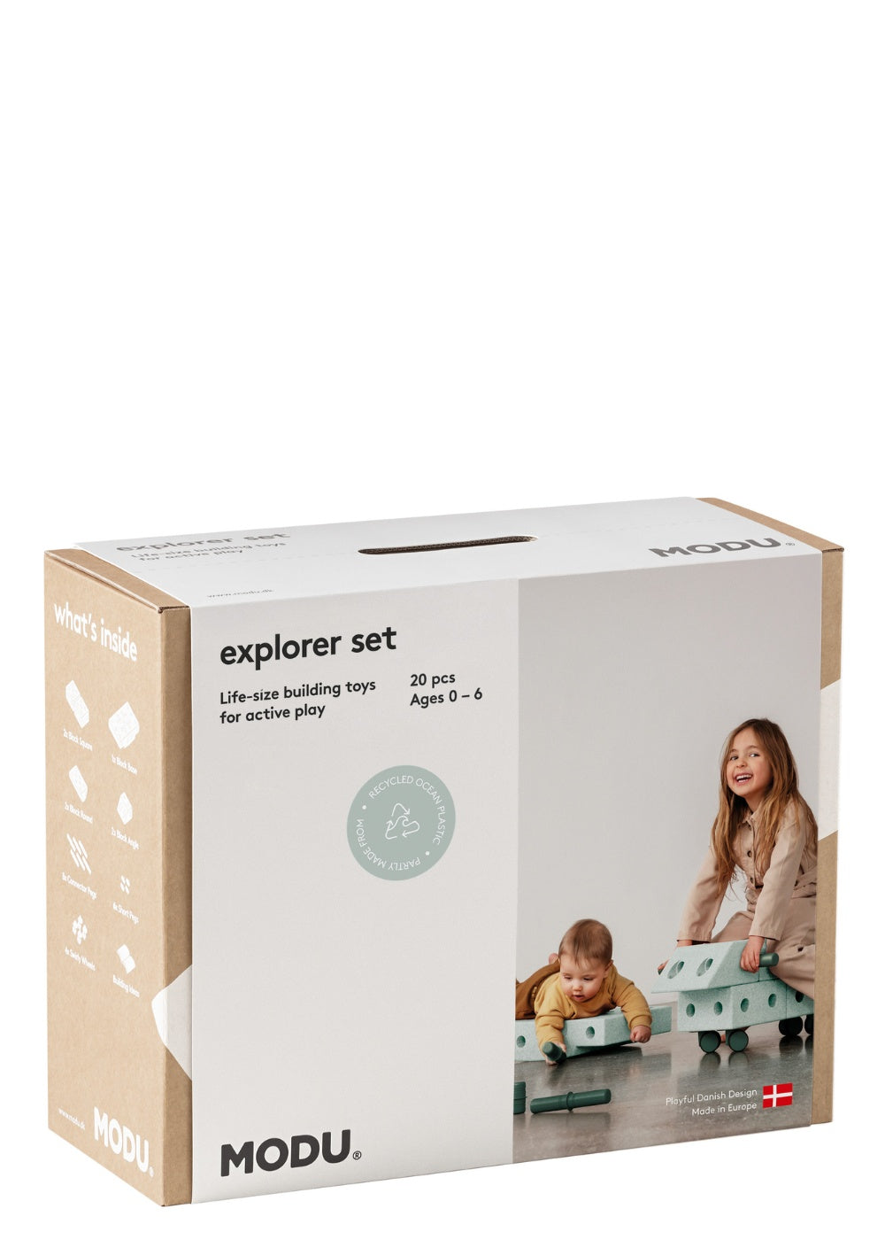 MODU Bauspielzeug 'Explorer-Set' 20-teilig Ocean Mint / Forest Green