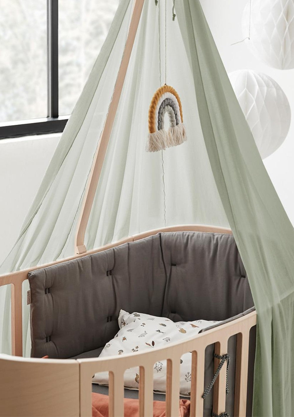 Leander Himmel für 'Classic' Babybett Sage Green