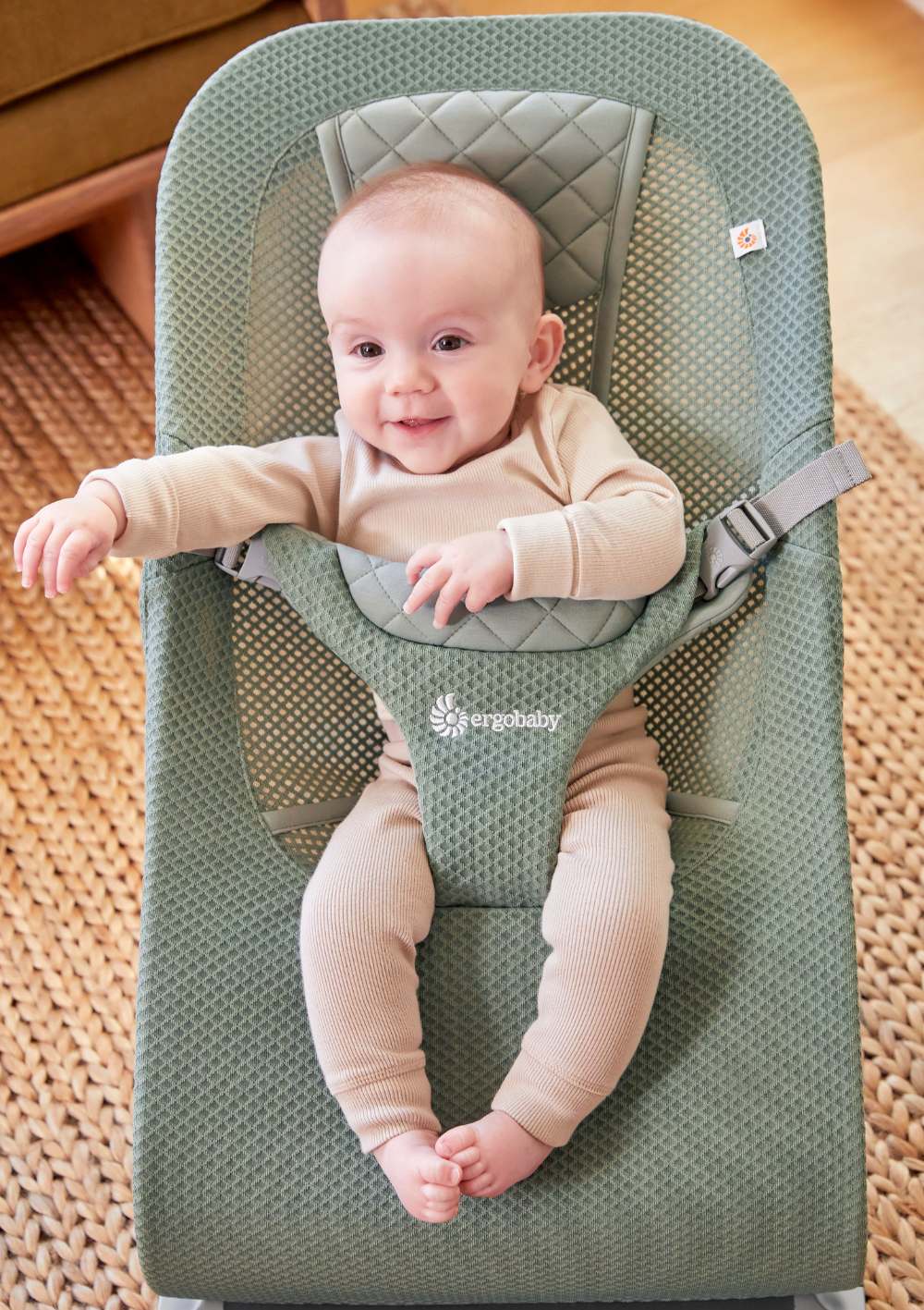 Ergobaby 'Evolve' 3-in-1 Babywippe sage green mesh