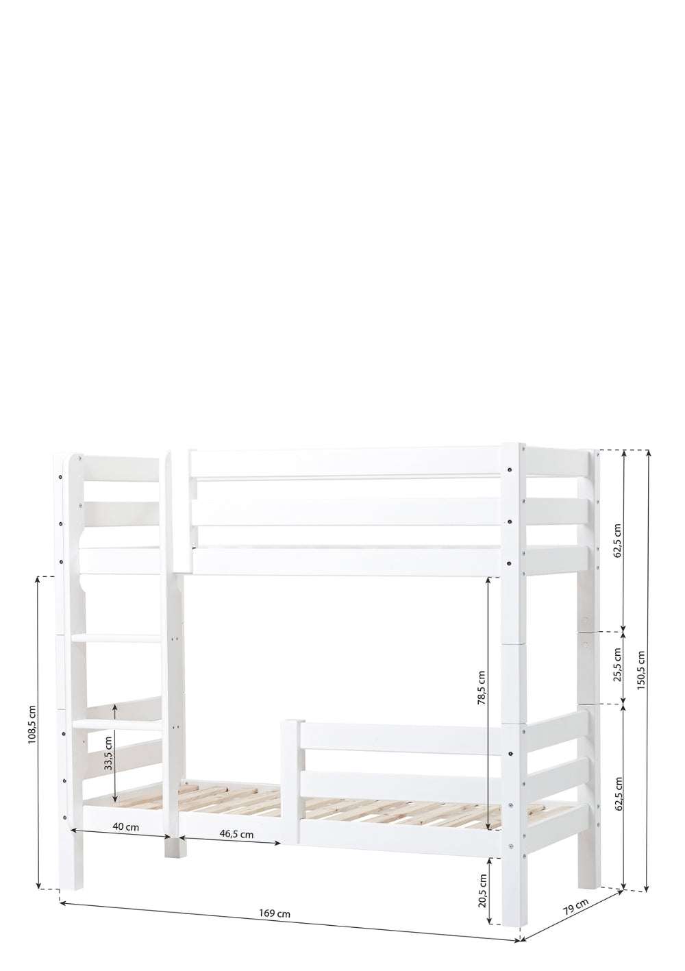 Hoppekids ECO Luxury Etagenbett 70 x 160 cm