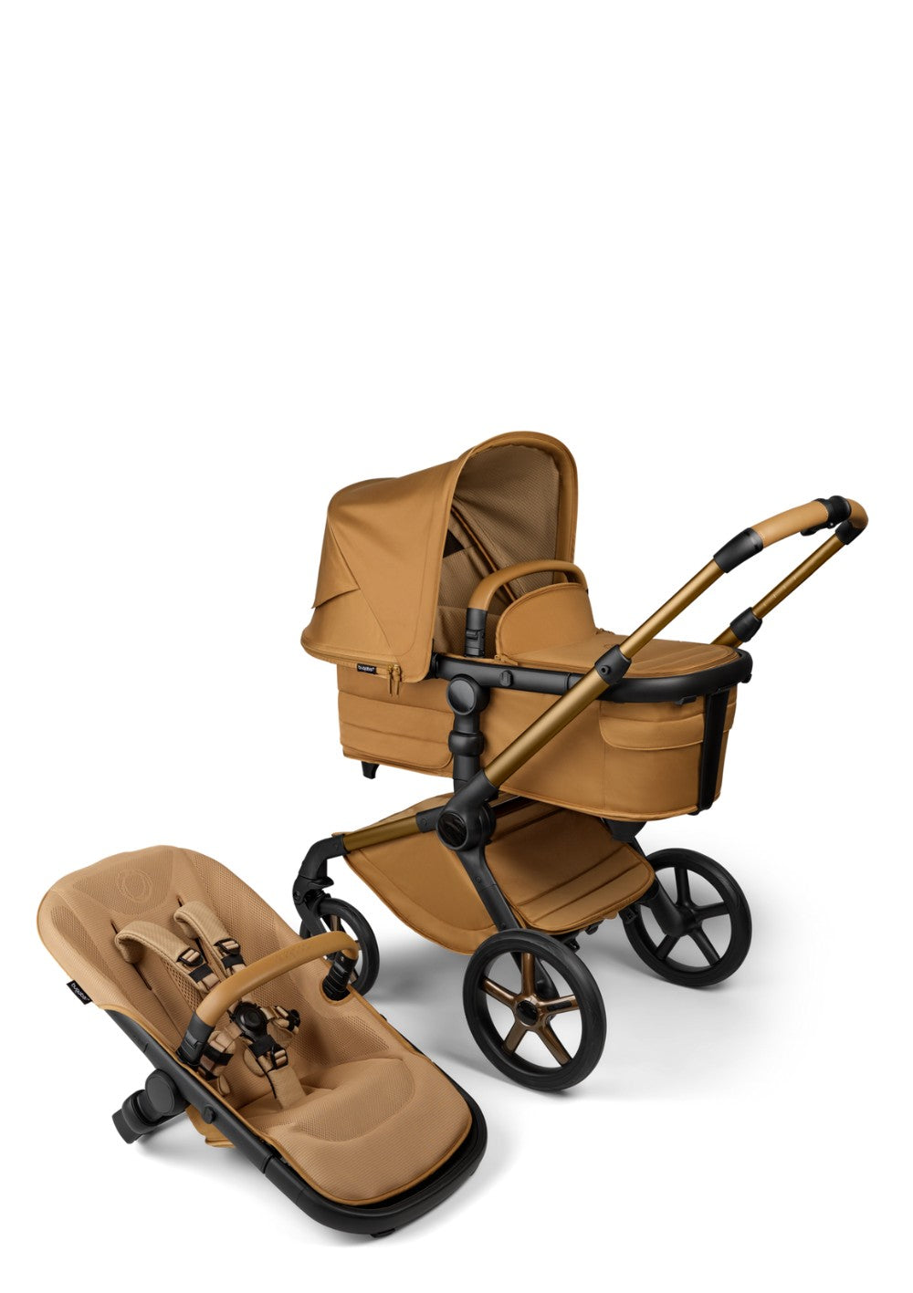 Bugaboo Fox 5 Kinderwagen-Set 'Noir Limited Edition' Amber Glow
