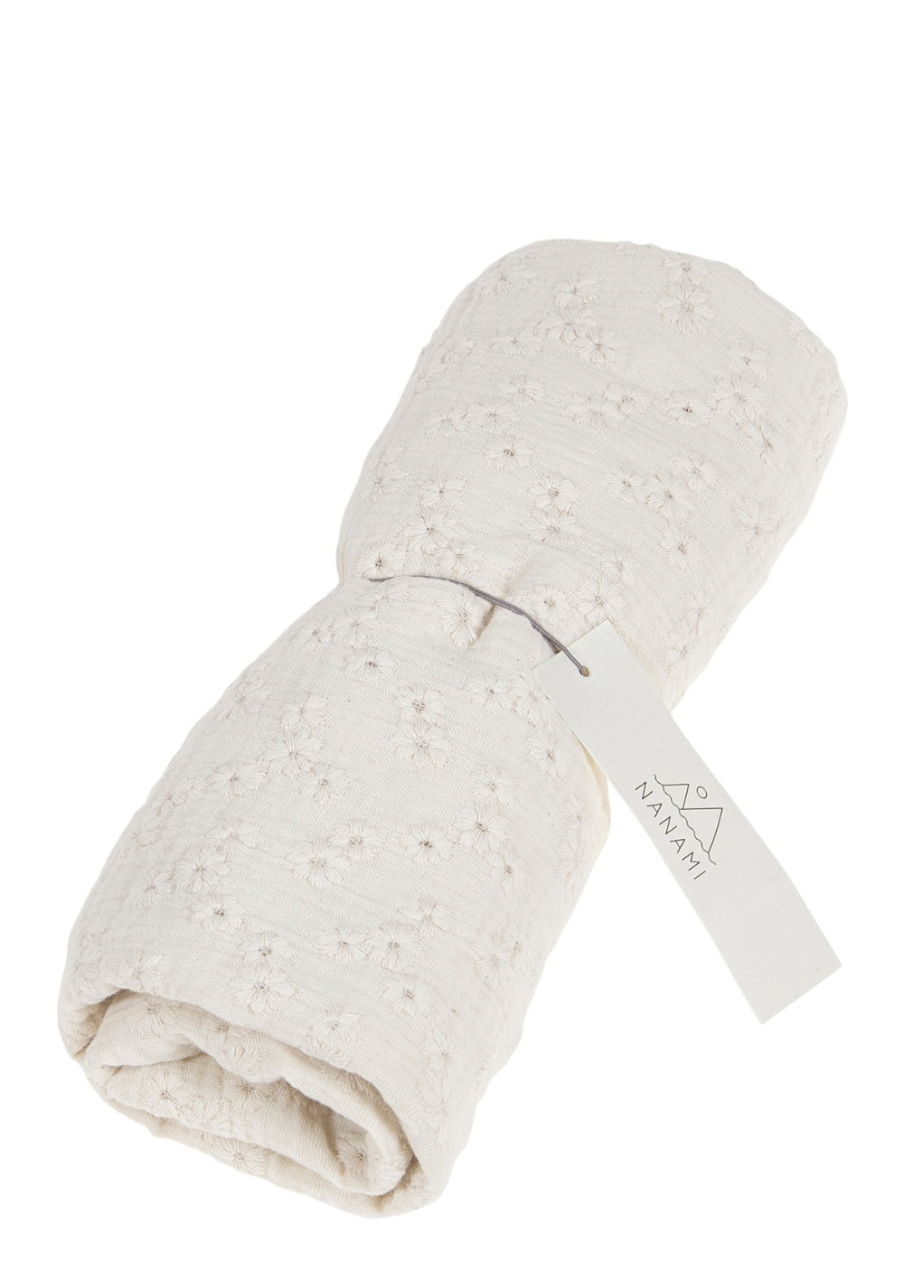 Nanami Musselin Swaddle Embroidery Naturel 