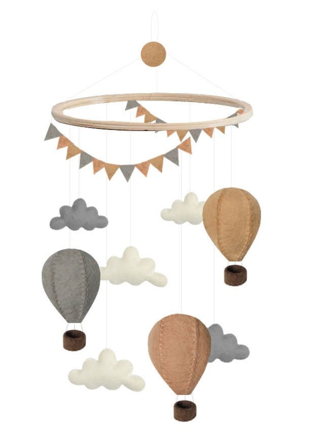 Gamcha Mobile 'Air Balloons/Pennants' Beige