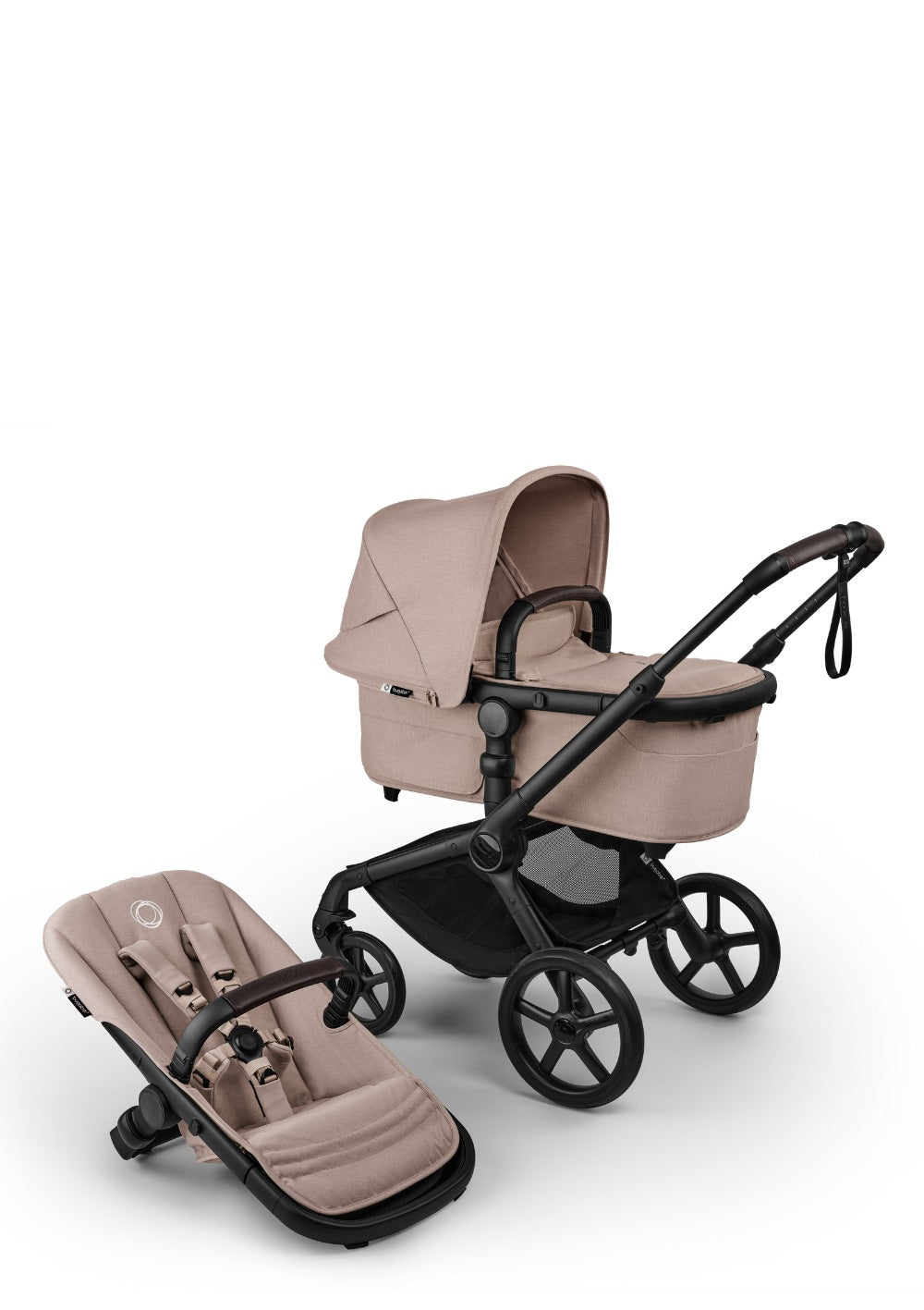 Bugaboo Fox 5 Renew Kinderwagen-Set Black / Desert Taupe Melange