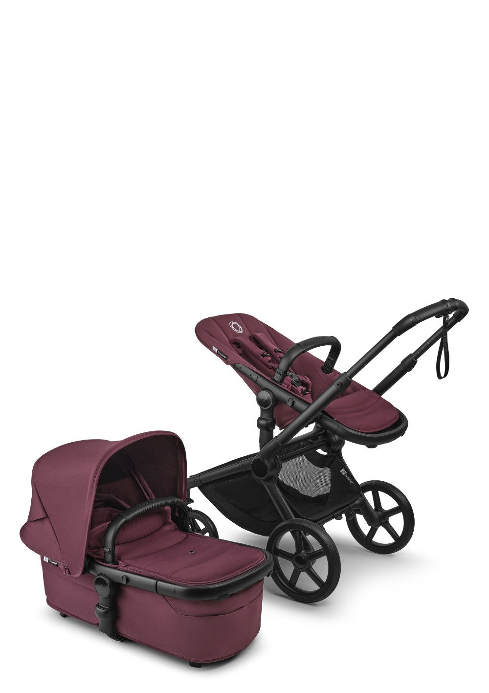 Bugaboo Fox 5 Renew Kinderwagen-Set Black / Dark Cherry