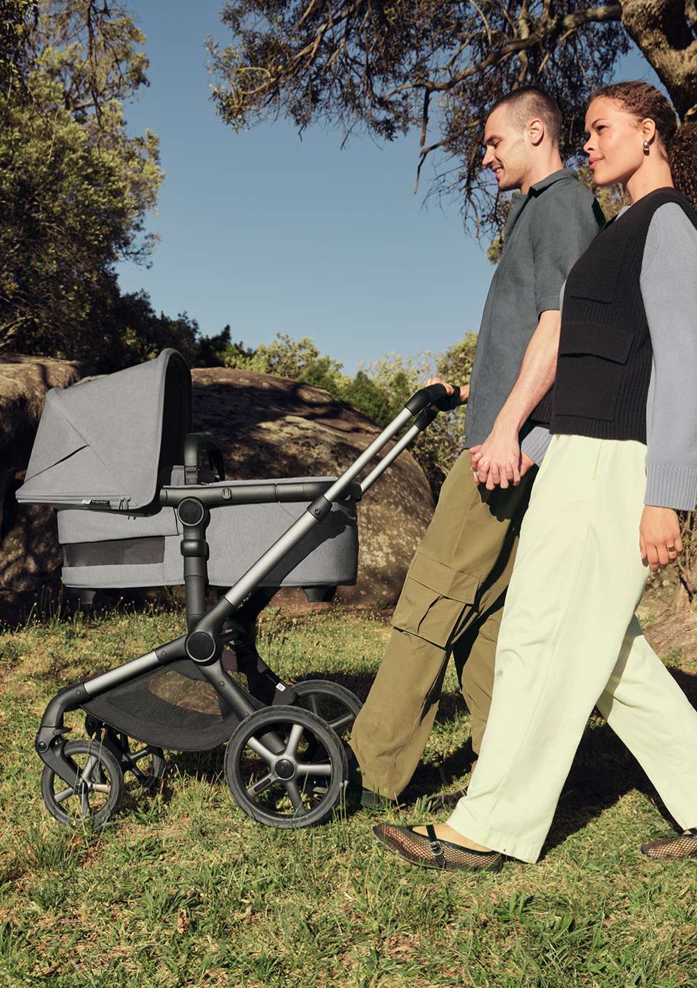 Bugaboo Fox 5 Renew Kinderwagen-Set Graphite / Moon Grey