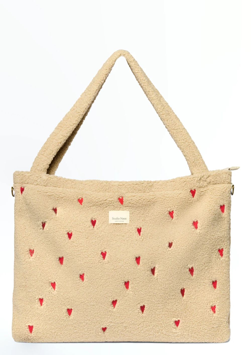 Wickeltasche 'Teddy Diaper Bag' Ecru Hearts