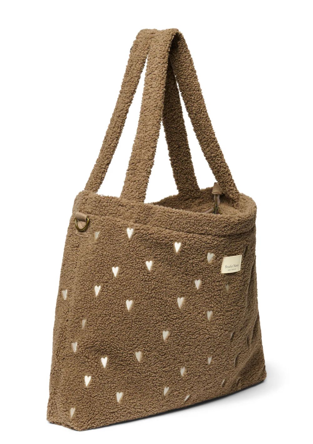 Studio Noos Wickeltasche 'Teddy Diaper Bag' Brown Hearts 