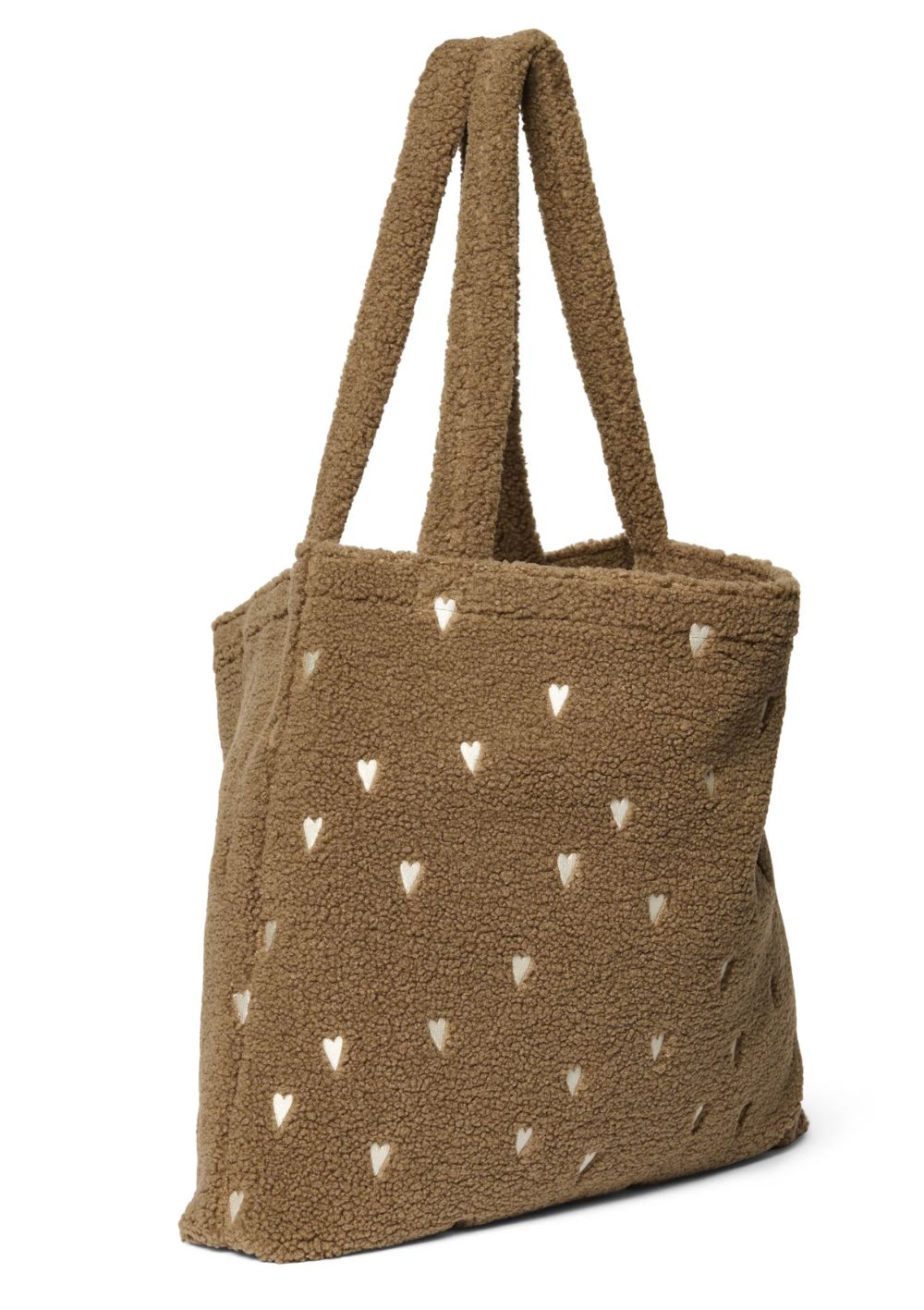 Studio Noos Tasche 'Teddy Mom-Bag' Brown Hearts 