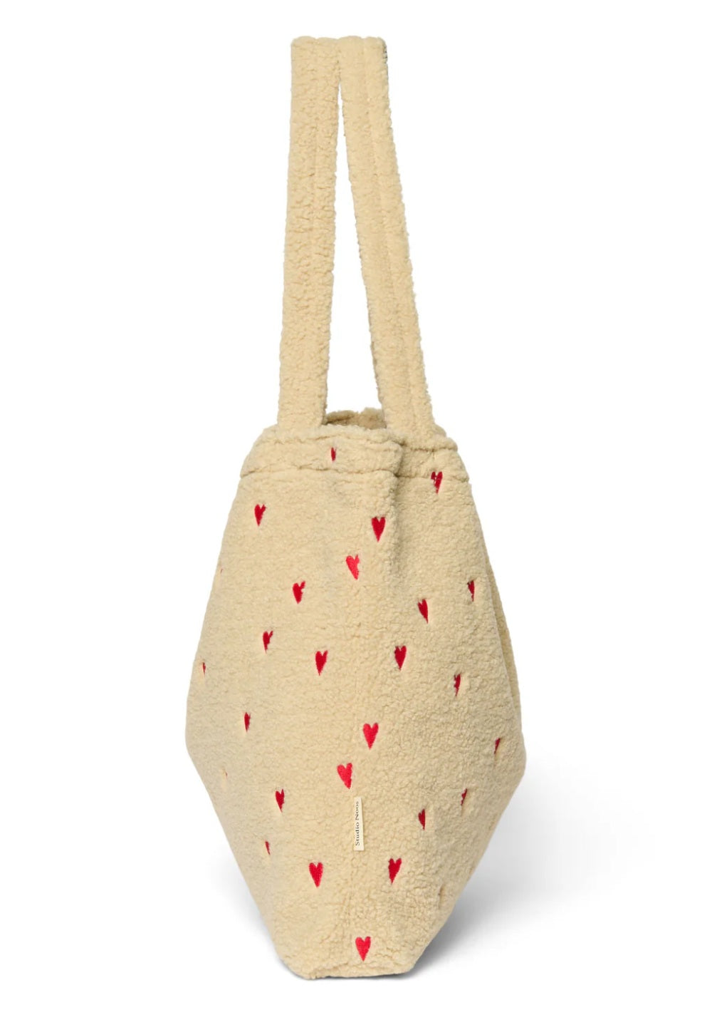 Studio Noos Tasche 'Teddy Mom-Bag' Ecru Hearts