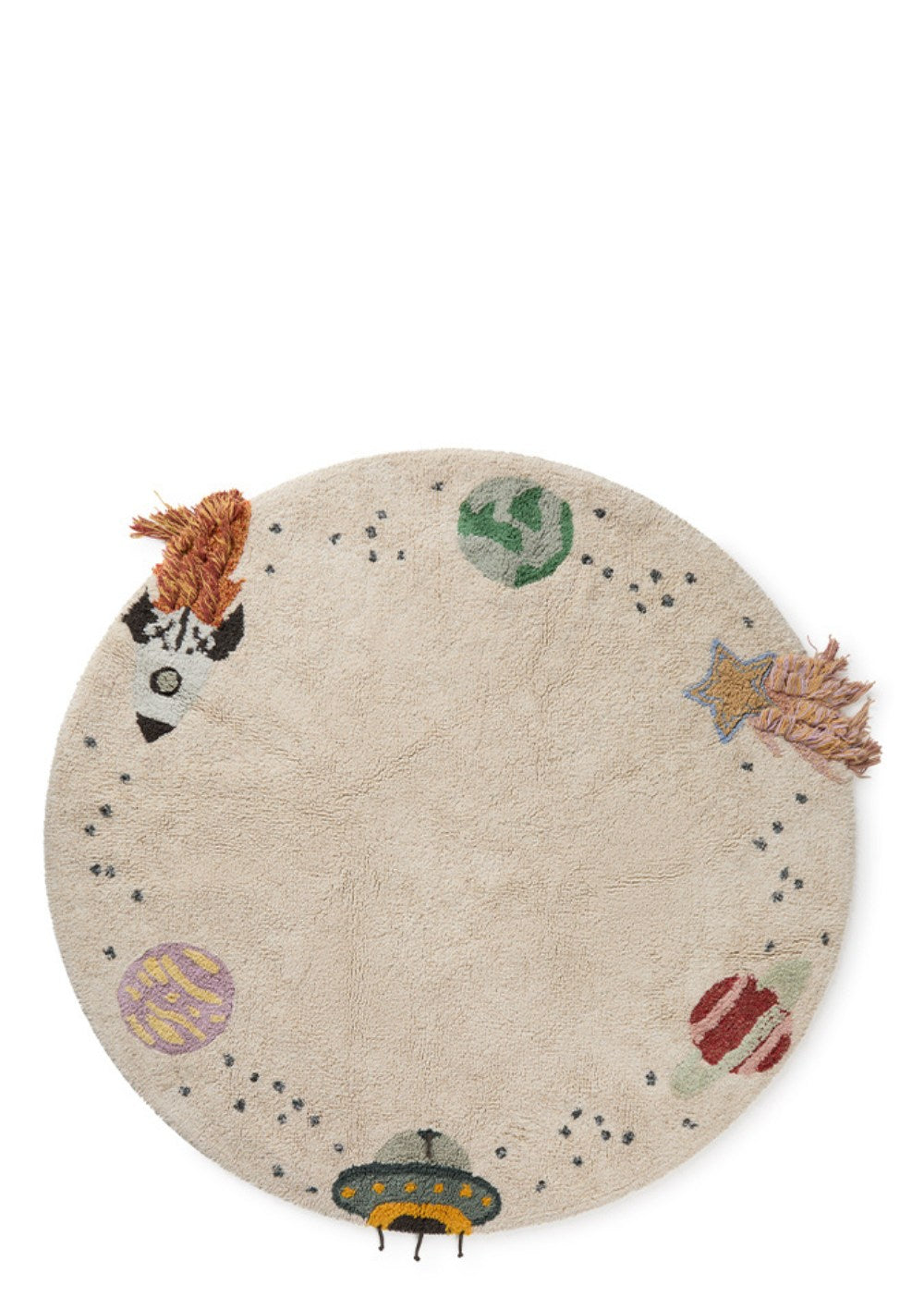 Lorena Canals Teppich mit Weltraum-Motiven 'Interstellar Journey' Ø 140 cm