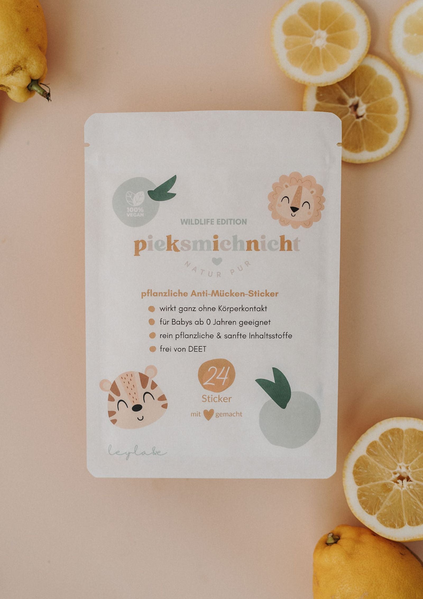 Anti-Mücken-Sticker 'Wildlife' – Verpackung Vorderseite