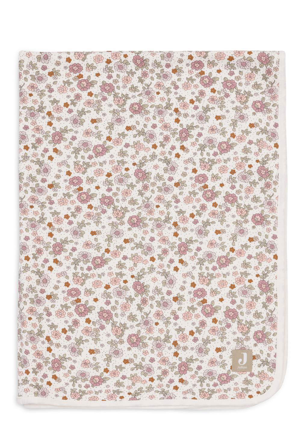 Jollein Jersey Decke 'Retro Flowers' 100 x 75 cm