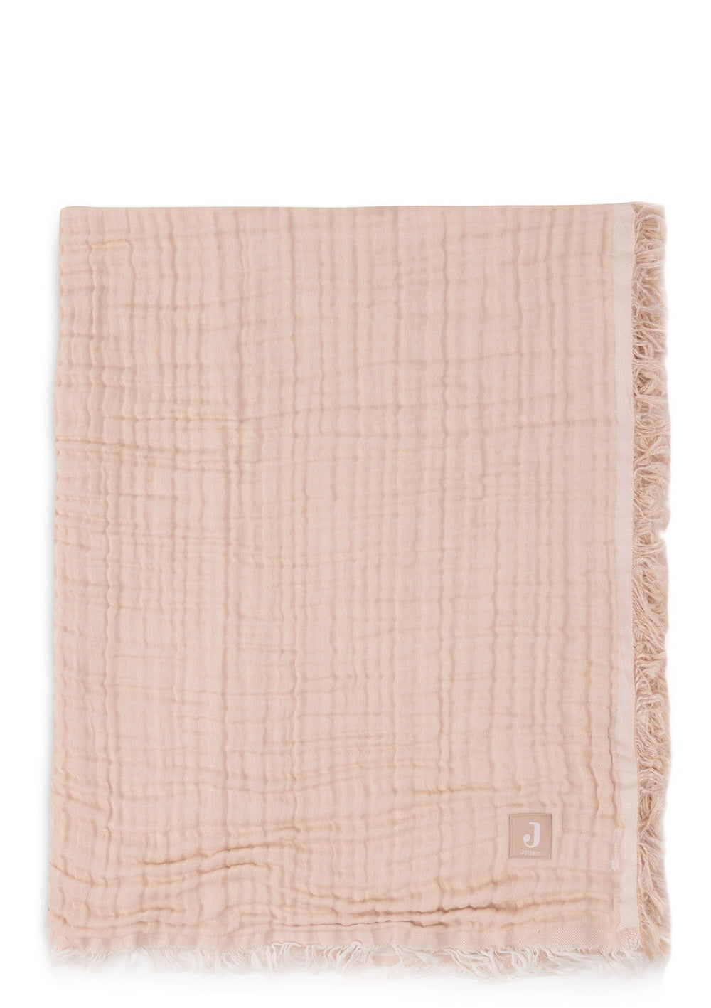 Jollein Musselin Decke 'Fringe' Moonstone 100 x 75 cm