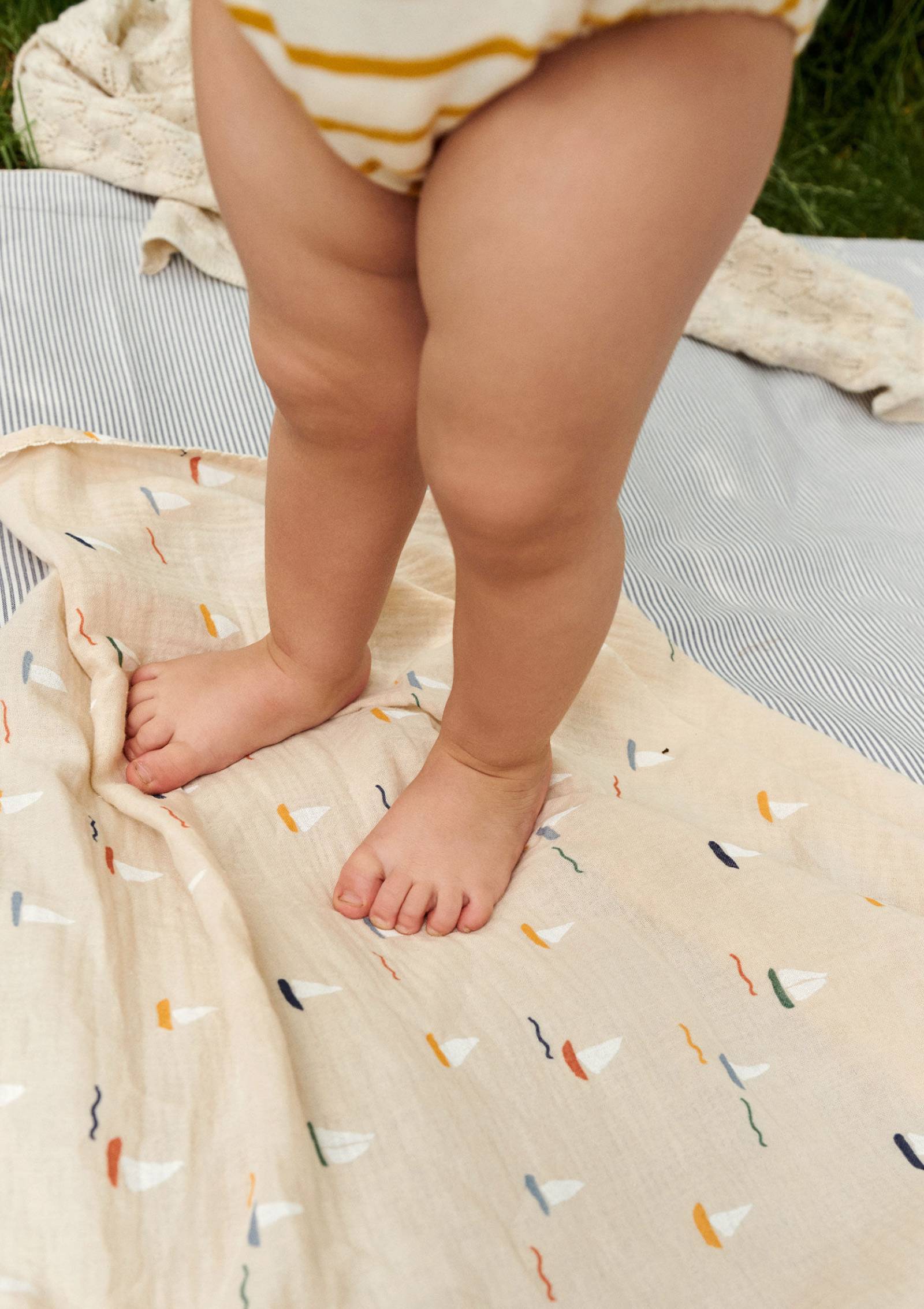 Dear April 3er Pack Musselin Mulltücher 'Mio' Pond Boats